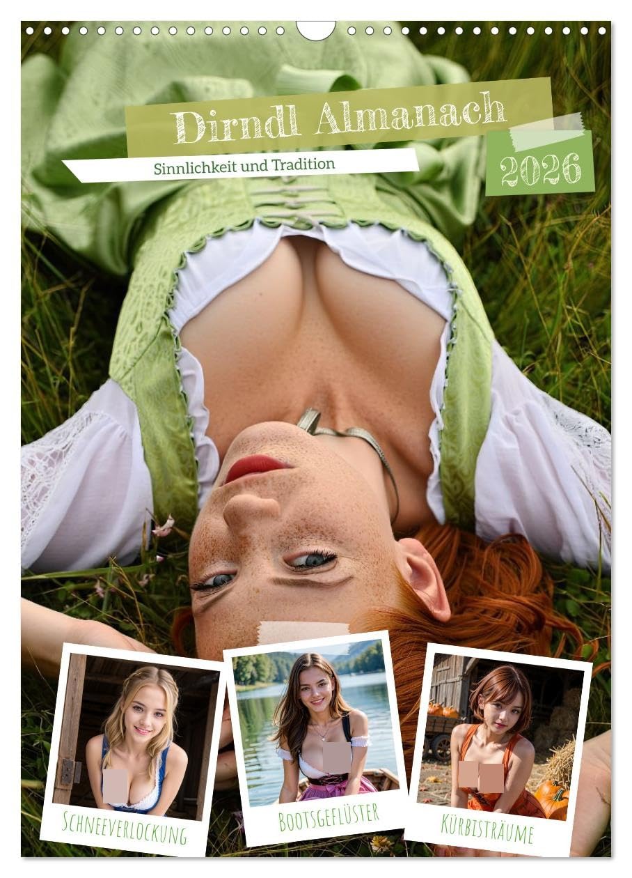 Dirndl Almanach (Wandkalender 2026 DIN A3 hoch), CALVENDO Monatskalender Social Sciences