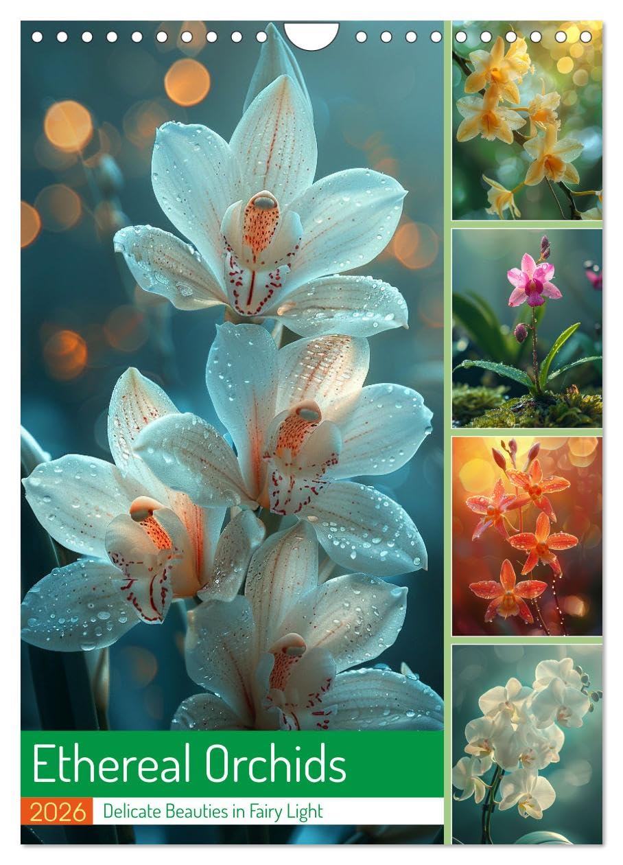 Ethereal Orchids (Wall Calendar 2026 DIN A4 portrait), CALVENDO 12 Month Wall Calendar: An artistic journey through the world of orchids Leisure, Home & Garden