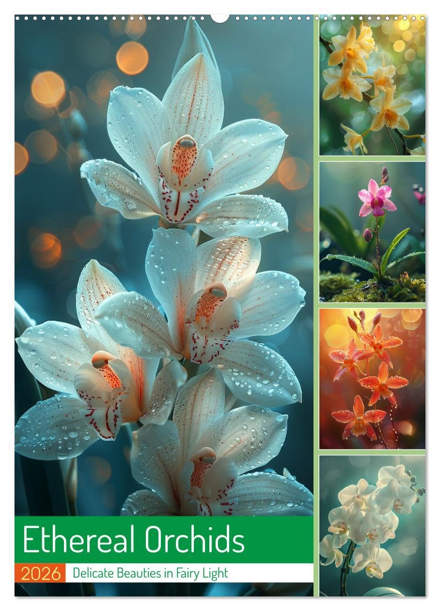 Ethereal Orchids (Wall Calendar 2026 DIN A2 portrait), CALVENDO 12 Month Wall Calendar: An artistic journey through the world of orchids Leisure, Home & Garden
