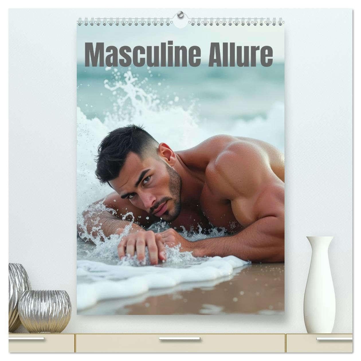 Masculine allure (High Quality Premium Wall Calendar 2026 DIN A2 portrait),CALVENDO 12 Month Wall Calendar: a captivating calendar that celebrates the art of masculine beauty Leisure, Home & Garden