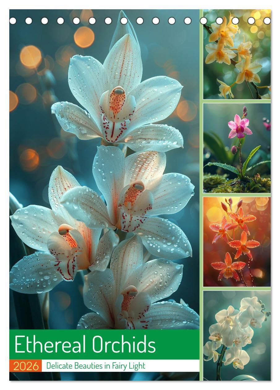Ethereal Orchids (Desk Calendar 2026 DIN A5 portrait), CALVENDO 12 Month DeskCalendar: An artistic journey through the world of orchids Leisure, Home & Garden