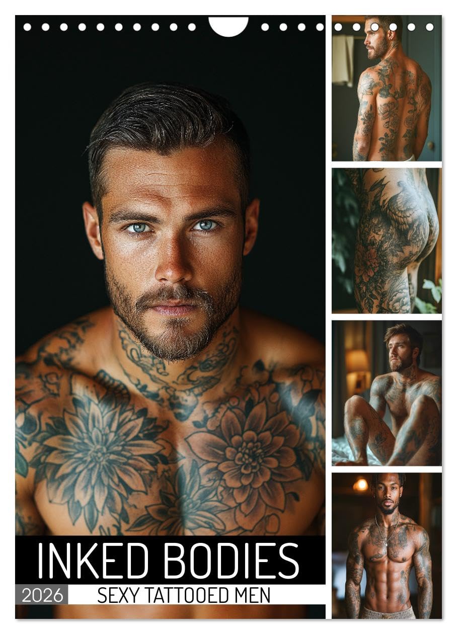Inked Bodies - Sexy Tattooed Men (Wall Calendar 2026 DIN A4 portrait), CALVENDO 12 Month Wall Calendar: Discover the beauty of tattooed men with ... intricate tattoos, perfect for art lovers Social Sciences