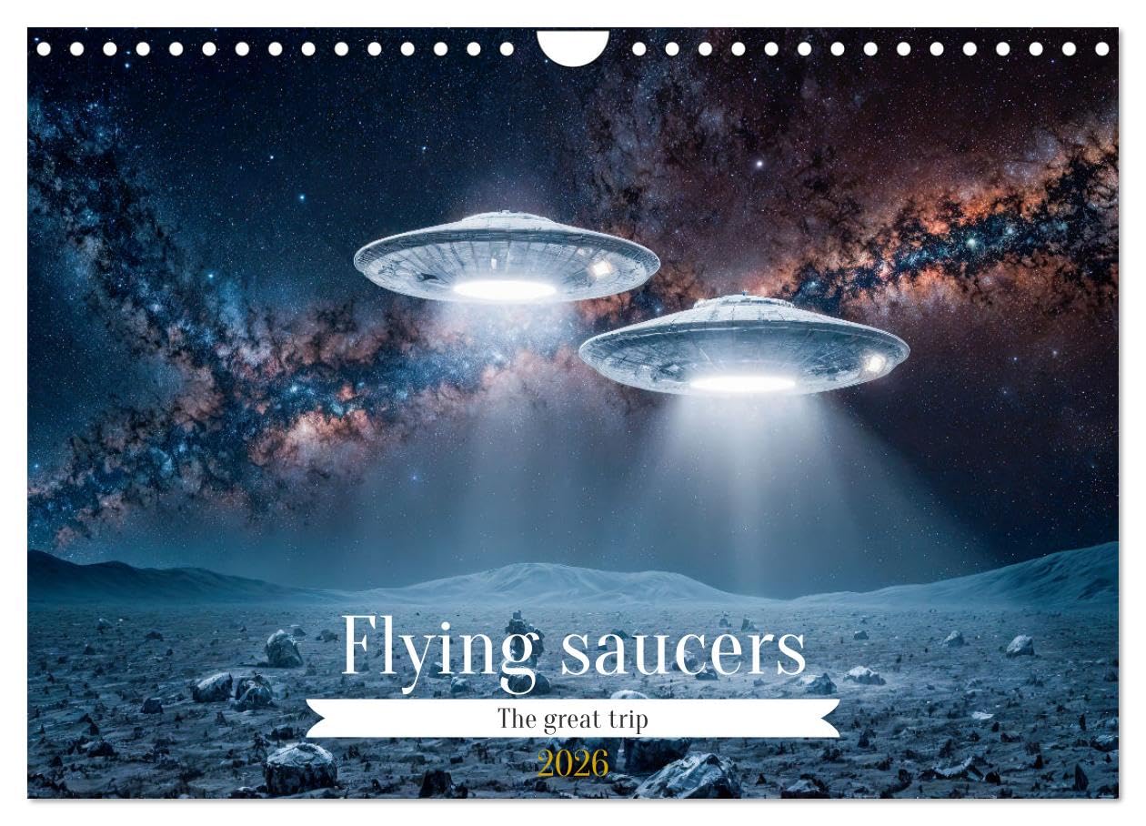 Flying saucers - The great journey (Wall Calendar 2026 DIN A4 landscape), CALVENDO 12 Month Wall Calendar: Imagine an amazing trip in a flying saucer Film, Art & Culture