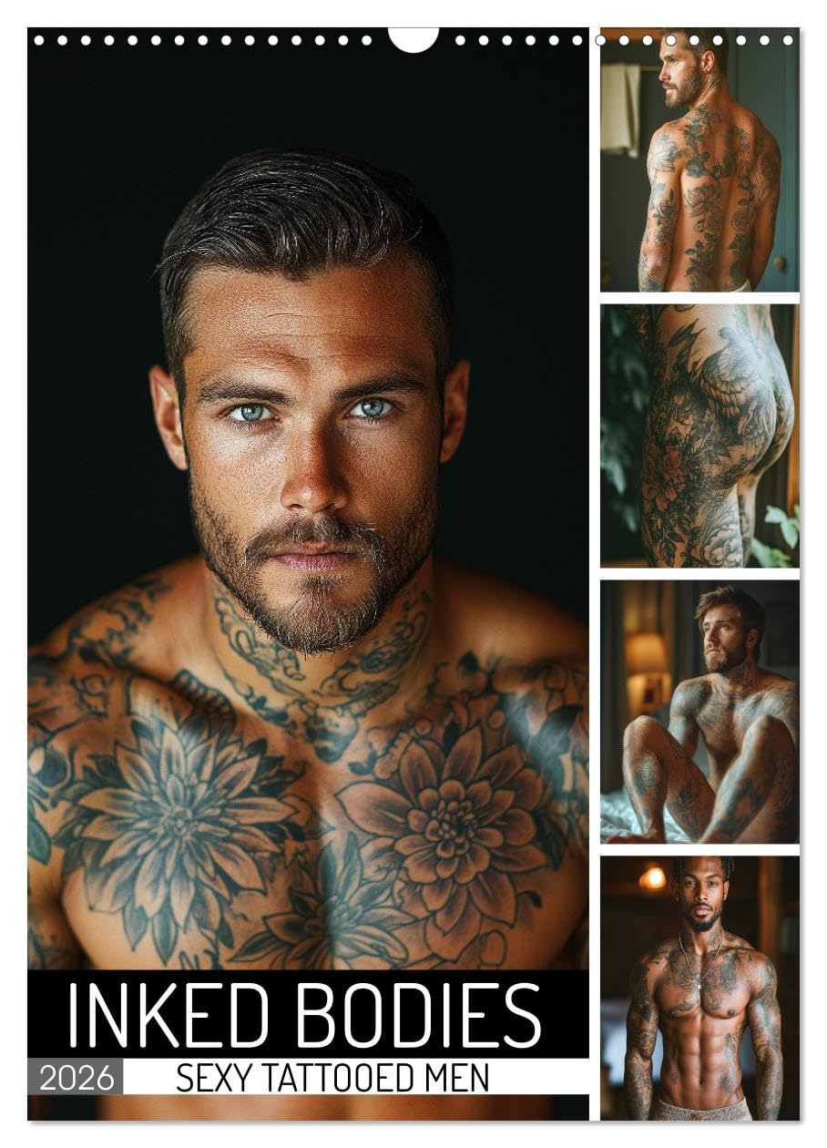 Inked Bodies - Sexy Tattooed Men (Wall Calendar 2026 DIN A3 portrait), CALVENDO 12 Month Wall Calendar: Discover the beauty of tattooed men with ... intricate tattoos, perfect for art lovers Social Sciences