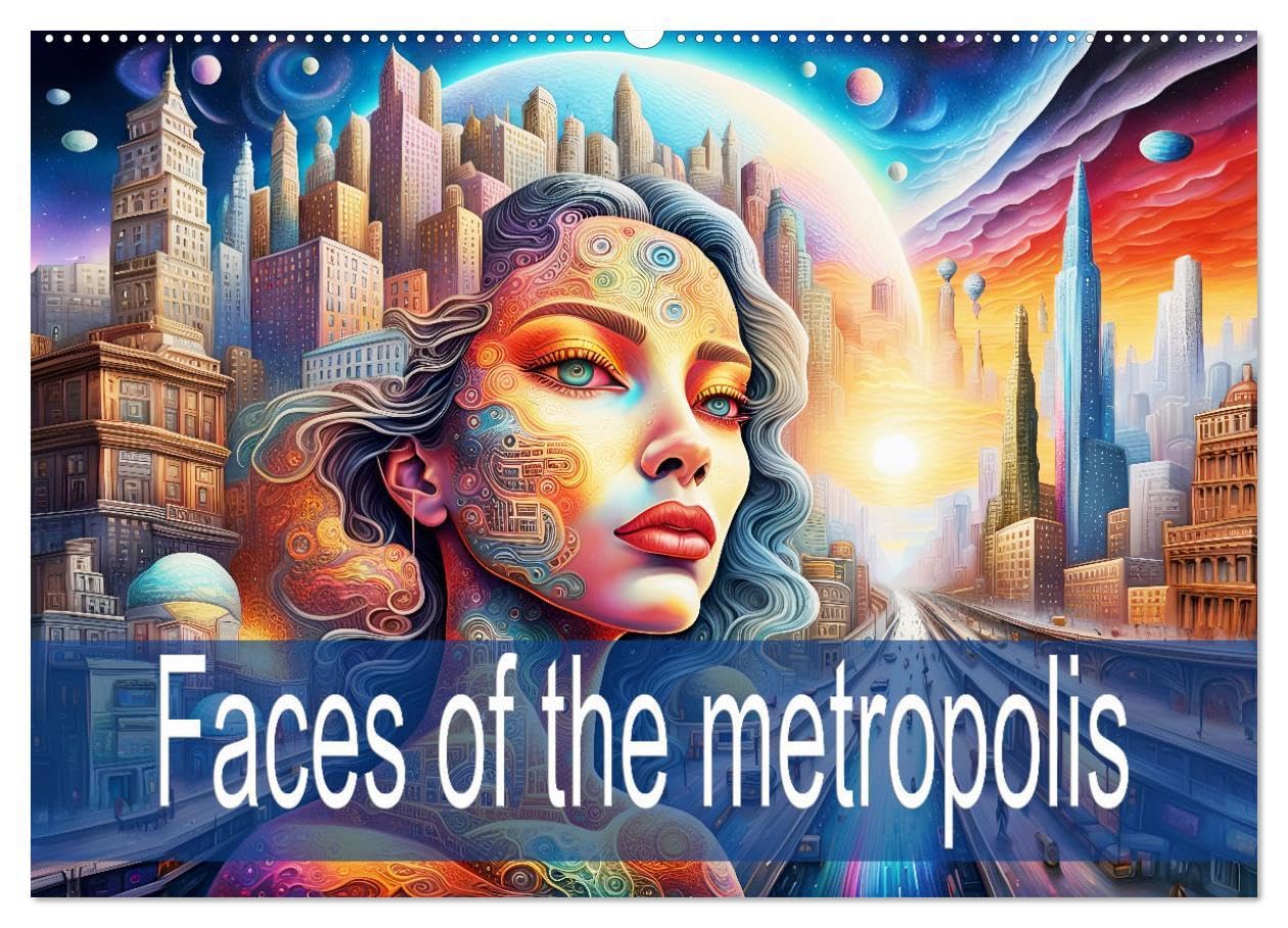 Faces of the metropolis (Wall Calendar 2026 DIN A2 landscape), CALVENDO 12 Month Wall Calendar: The magic of the fusion of man and metropolis. Film, Art & Culture