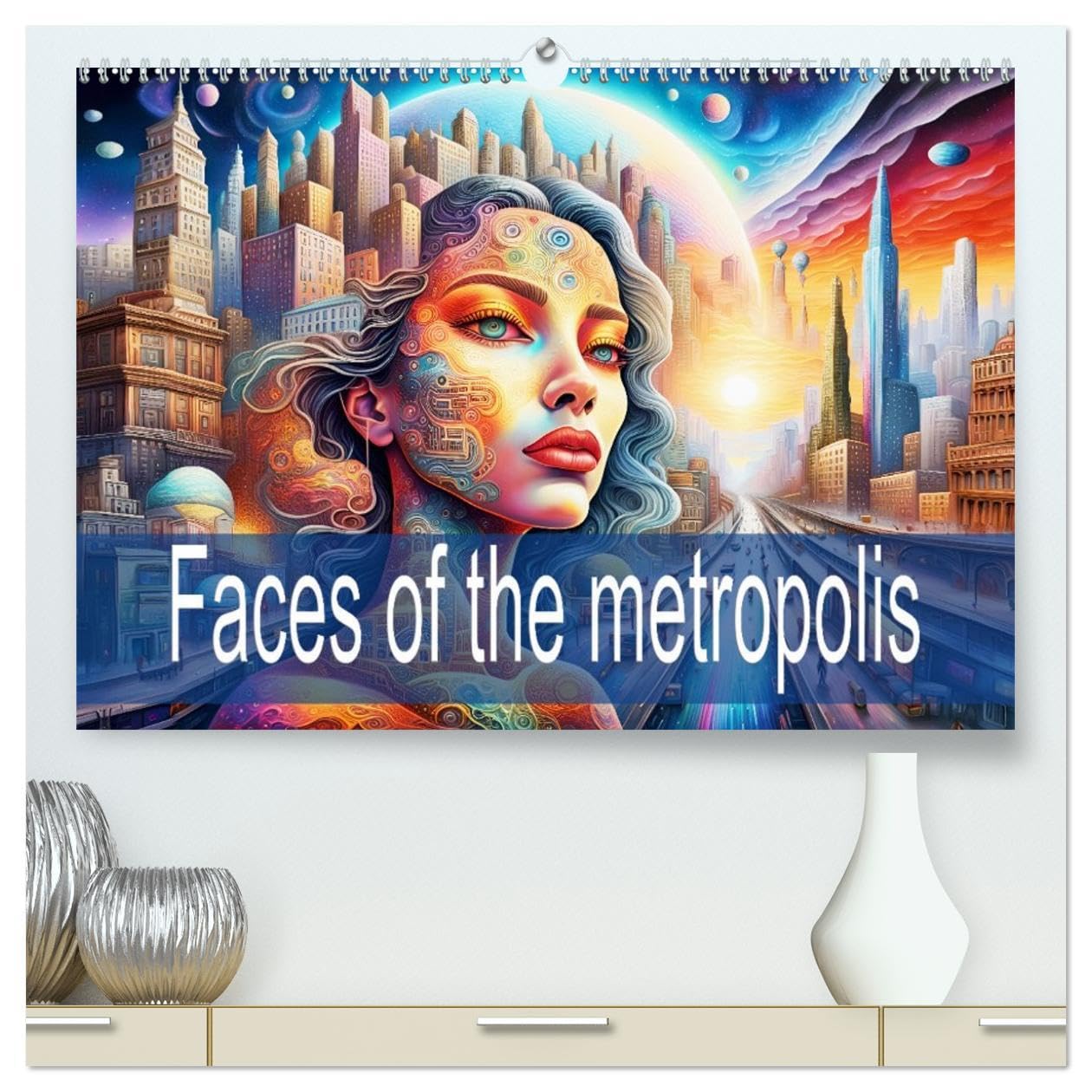 Faces of the metropolis (High Quality Premium Wall Calendar 2026 DIN A2 landscape),CALVENDO 12 Month Wall Calendar: The magic of the fusion of man and metropolis. Film, Art & Culture