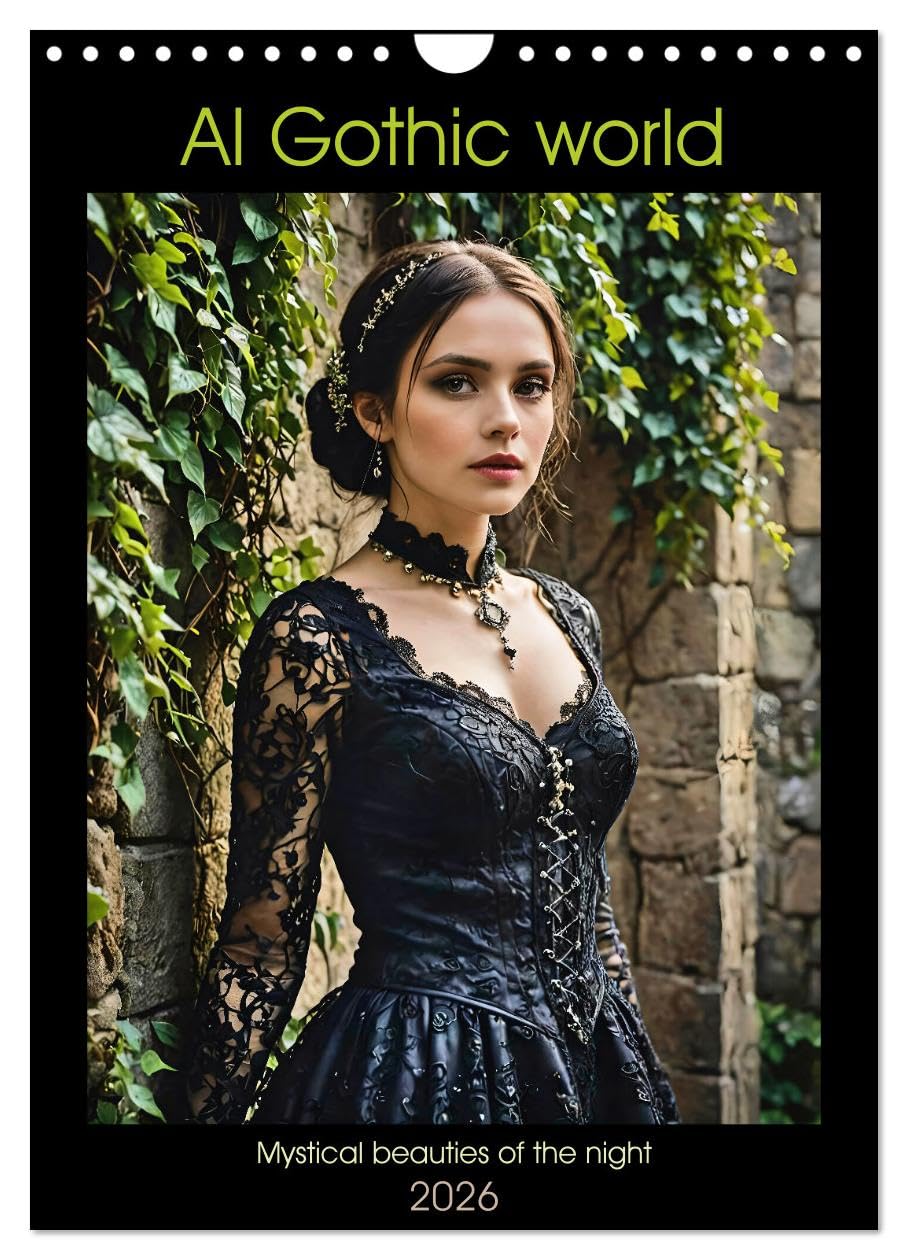 AI Gothic world - Mystical beauties of the night (Wall Calendar 2026 DIN A4 portrait), CALVENDO 12 Month Wall Calendar: Portraits of Gothic beauties Social Sciences