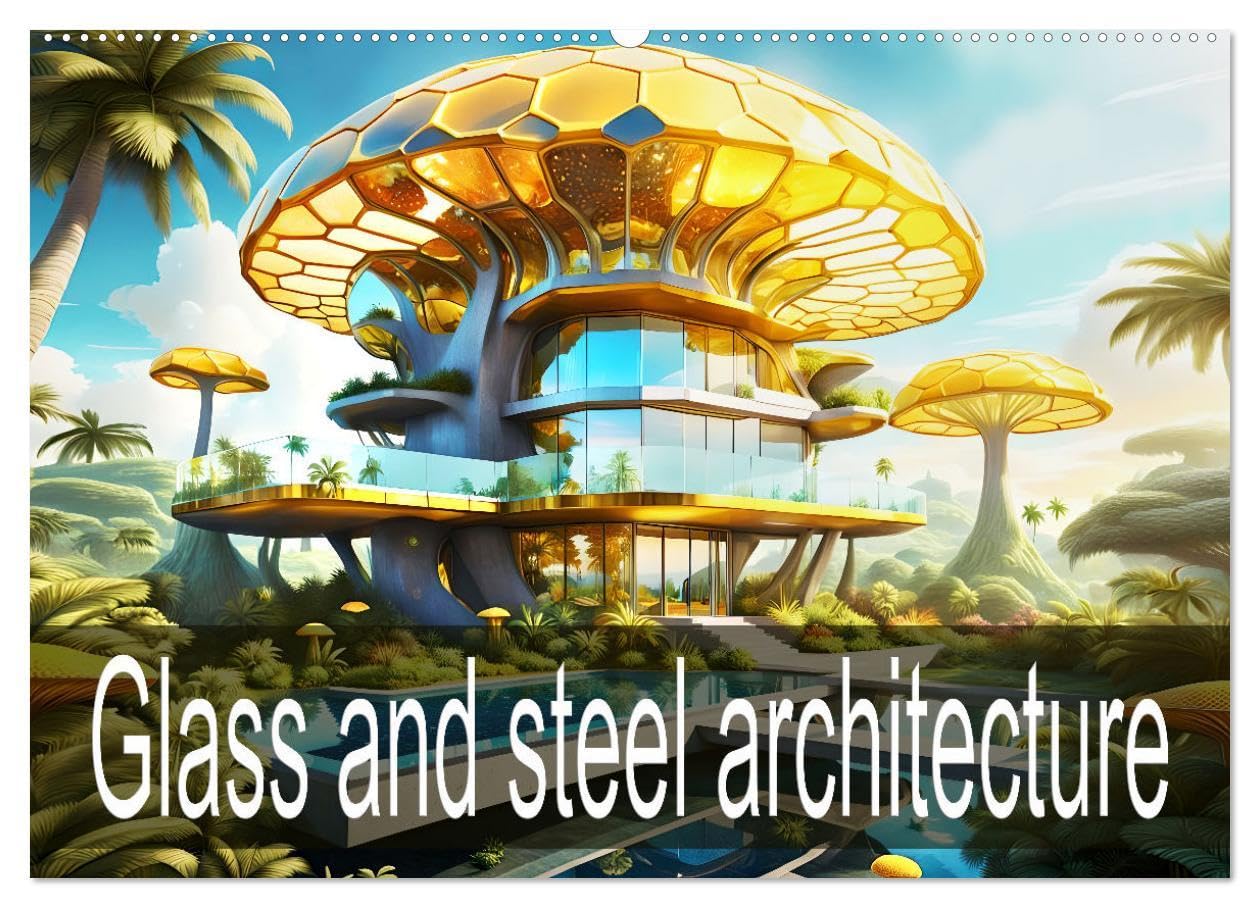 Glass and steel architecture (Wall Calendar 2026 DIN A2 landscape), CALVENDO 12 Month Wall Calendar: Modern futuristic buildings that amaze us. Film, Art & Culture