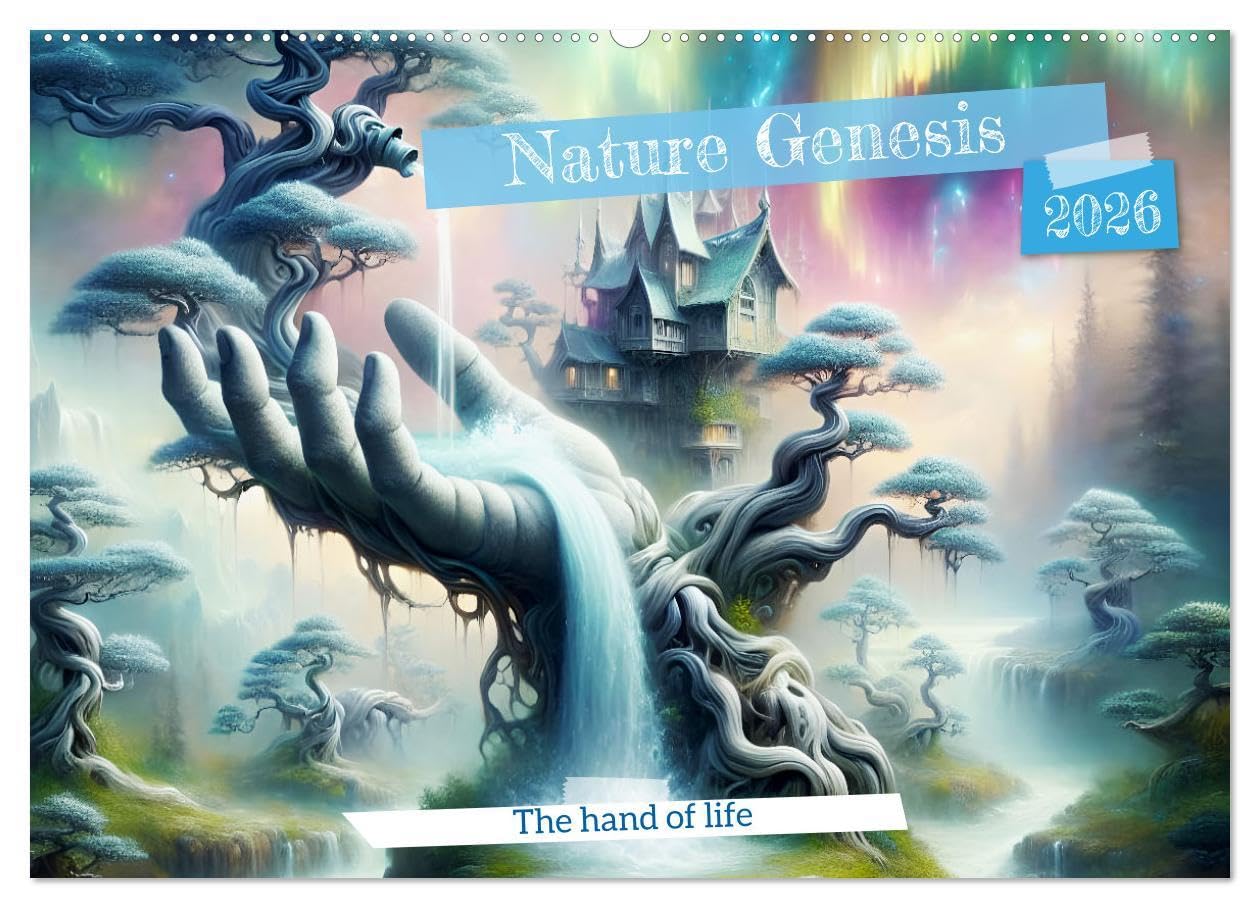 Nature Genesis - The hand of life (Wall Calendar 2026 DIN A2 landscape), CALVENDO 12 Month Wall Calendar: A year in a world where nature is created in its purest form. Film, Art & Culture