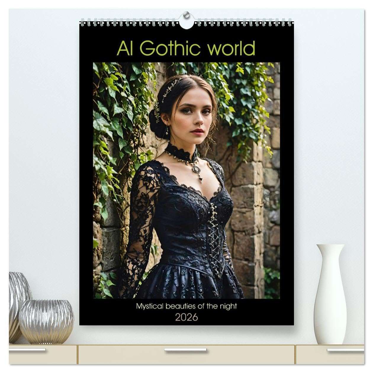 AI Gothic world - Mystical beauties of the night (High Quality Premium Wall Calendar 2026 DIN A2 portrait),CALVENDO 12 Month Wall Calendar: Portraits of Gothic beauties Social Sciences
