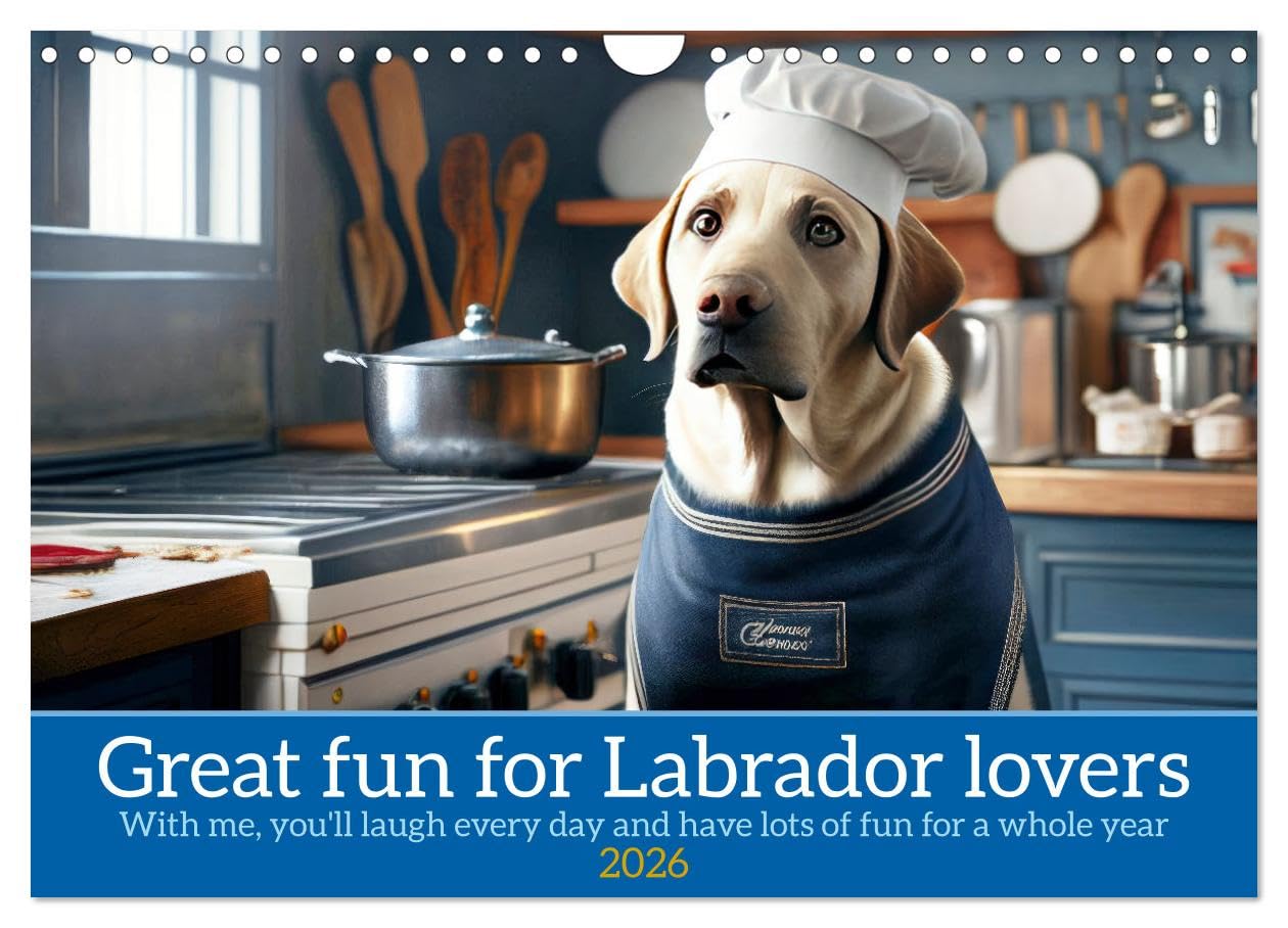 Great fun for Labrador lovers (Wall Calendar 2026 DIN A4 landscape), CALVENDO 12 Month Wall Calendar: A must have for all Labrador owners who love humor Natural Sciences