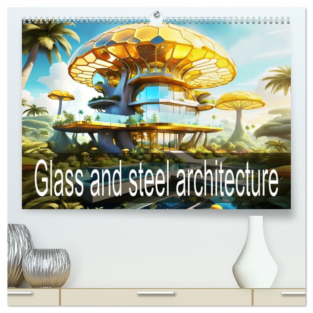 Glass and steel architecture (High Quality Premium Wall Calendar 2026 DIN A2 landscape),CALVENDO 12 Month Wall Calendar: Modern futuristic buildings that amaze us. Film, Art & Culture