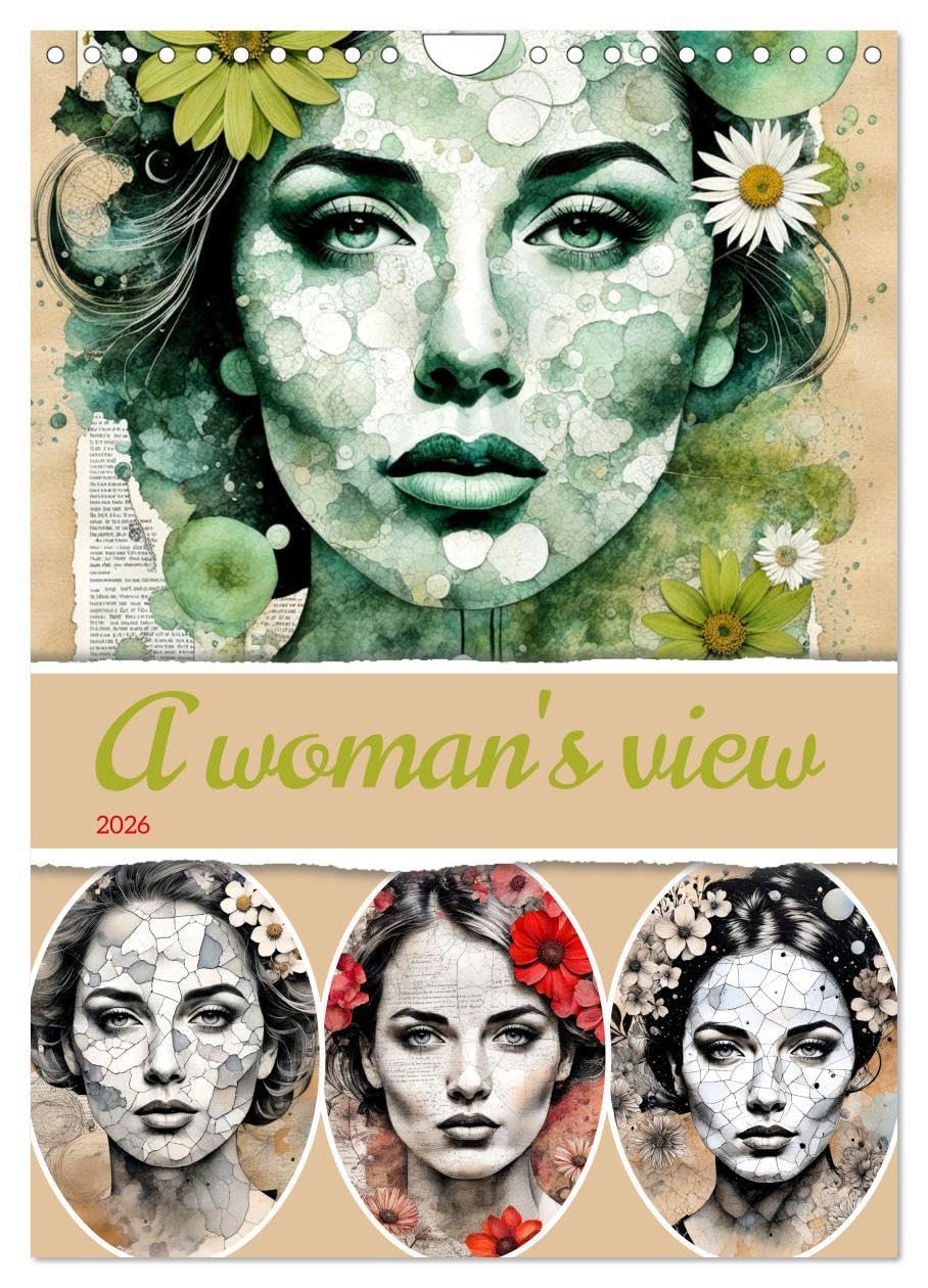 A woman's view (Wall Calendar 2026 DIN A4 portrait), CALVENDO 12 Month Wall Calendar: Discover our magnificent calendar of portraits of women, created in a unique paper collage style. Social Sciences