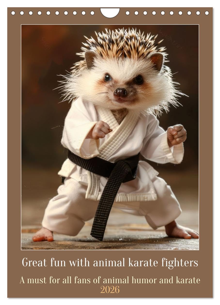 Great fun with animal karate fighters (Wall Calendar 2026 DIN A4 portrait), CALVENDO 12 Month Wall Calendar: A must for all fans of animal humor and karate Film, Art & Culture