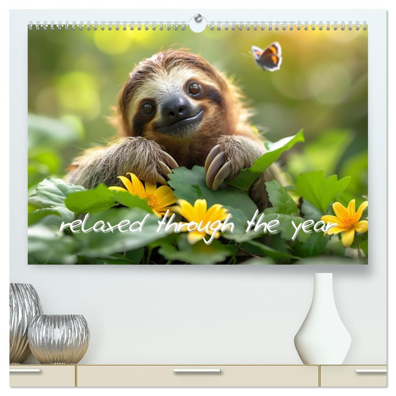 sweet sloths - relaxed throughout the year (High Quality Premium Wall Calendar 2026 DIN A2 landscape),CALVENDO 12 Month Wall Calendar: This wall ... and calmness with each turn of the page. Lifestyle