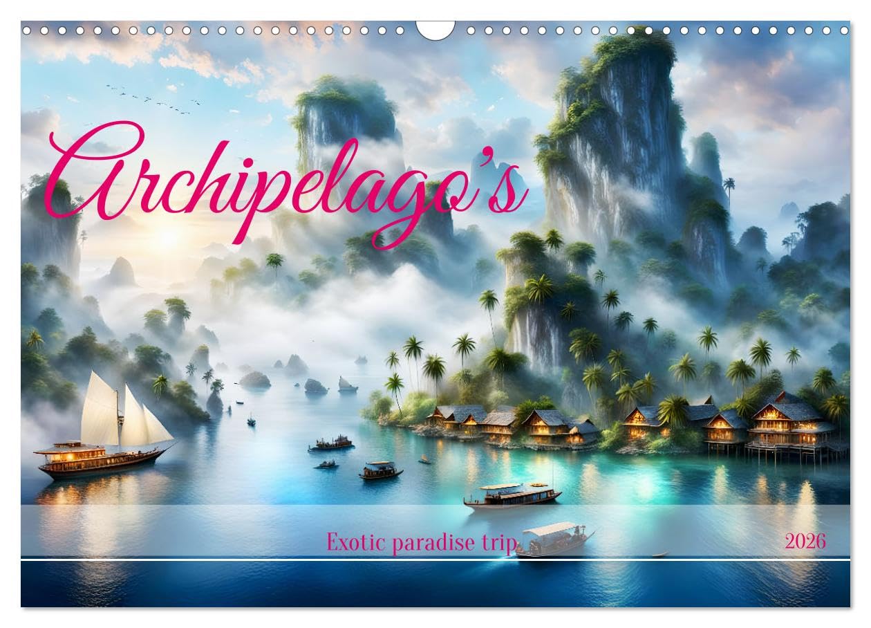 Archipelago's Exotic paradise trip (Wall Calendar 2026 DIN A3 landscape), CALVENDO 12 Month Wall Calendar: Exotic island world reminiscent of the Indonesian archipelago. Film, Art & Culture