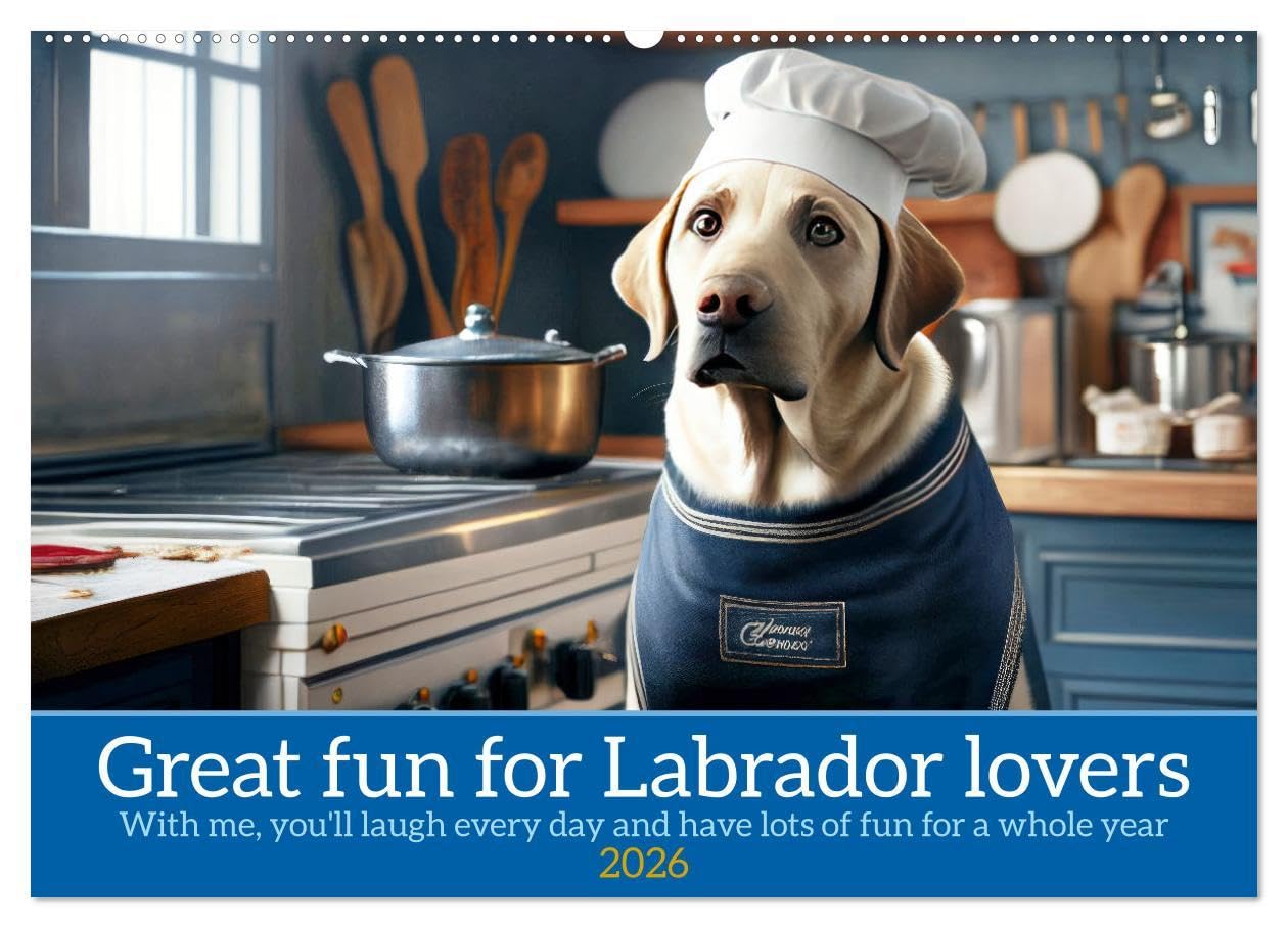 Great fun for Labrador lovers (Wall Calendar 2026 DIN A2 landscape), CALVENDO 12 Month Wall Calendar: A must have for all Labrador owners who love humor Natural Sciences