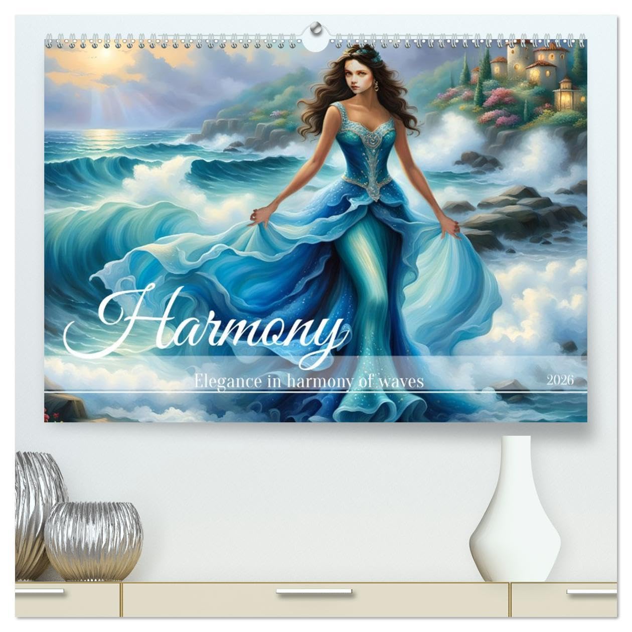 Harmony - Elegance in harmony of waves (High Quality Premium Wall Calendar 2026 DIN A2 landscape),CALVENDO 12 Month Wall Calendar: A year where the waves meet fashion. Social Sciences