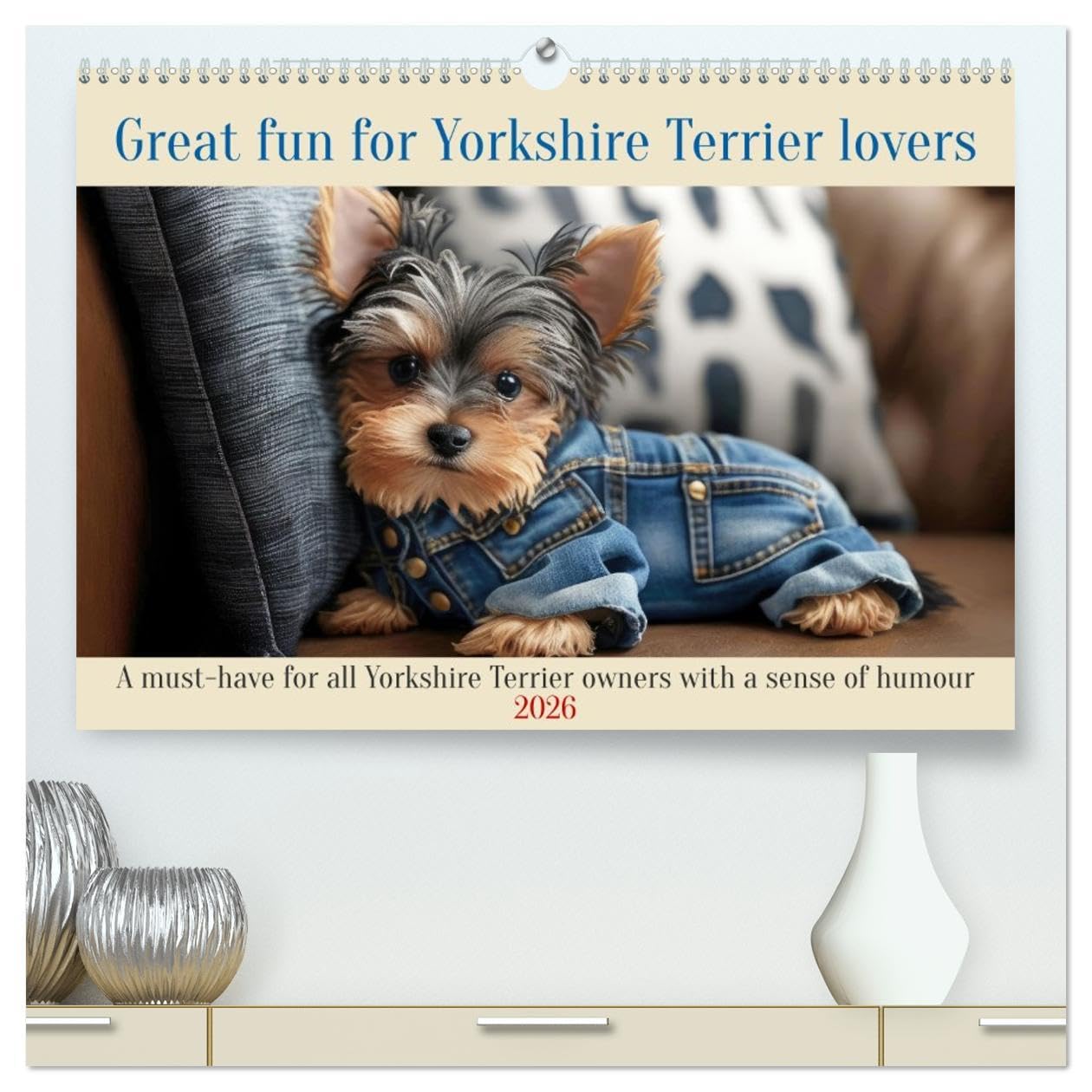Great fun for Yorkshire Terrier lovers (High Quality Premium Wall Calendar 2026 DIN A2 landscape),CALVENDO 12 Month Wall Calendar: A must-have for all Yorkshire Terrier owners with a sense of humour Natural Sciences