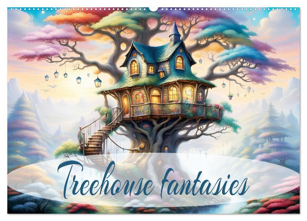 Treehouse fantasies (Wall Calendar 2026 DIN A2 landscape), CALVENDO 12 Month Wall Calendar: Living nature as tree houses. Film, Art & Culture