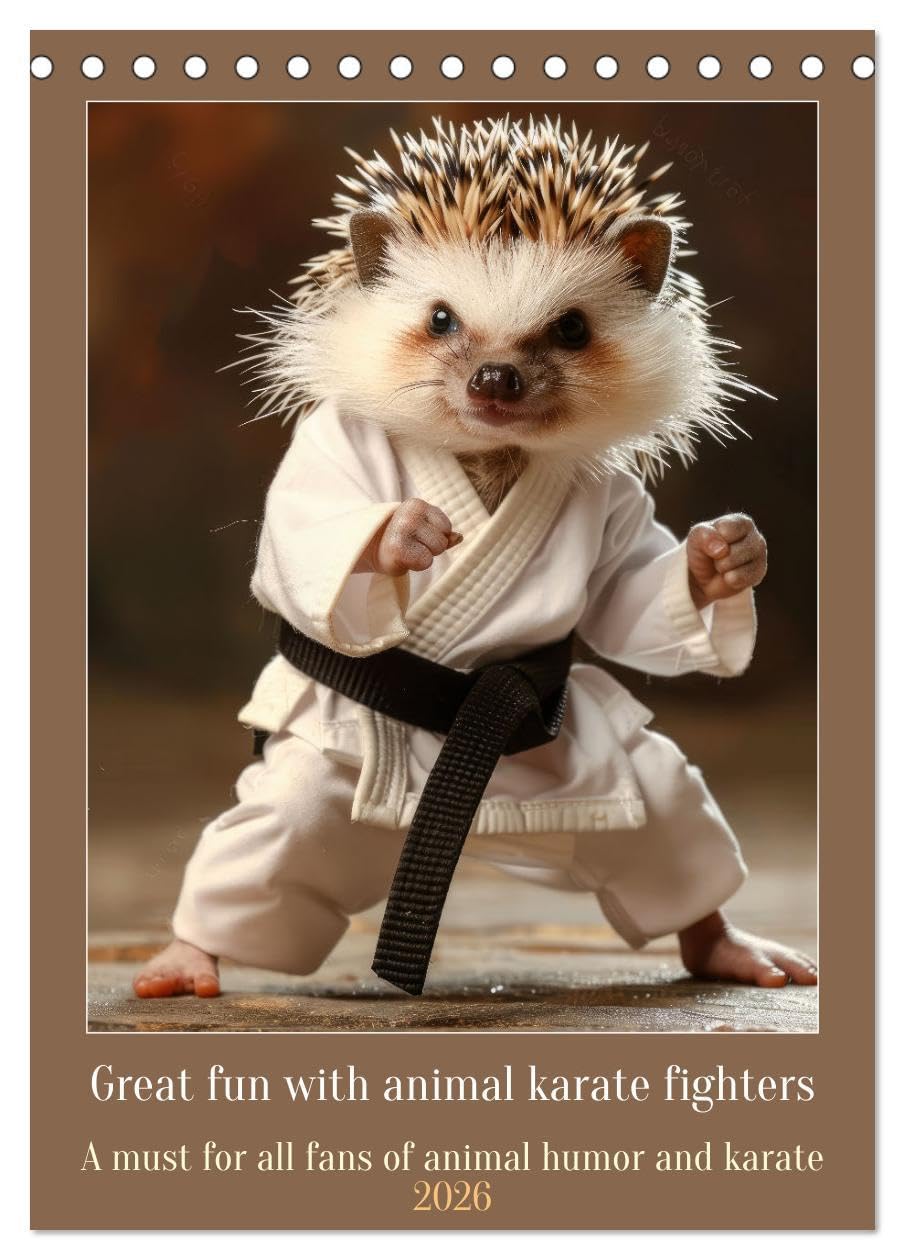 Great fun with animal karate fighters (Desk Calendar 2026 DIN A5 portrait), CALVENDO 12 Month DeskCalendar: A must for all fans of animal humor and karate Film, Art & Culture
