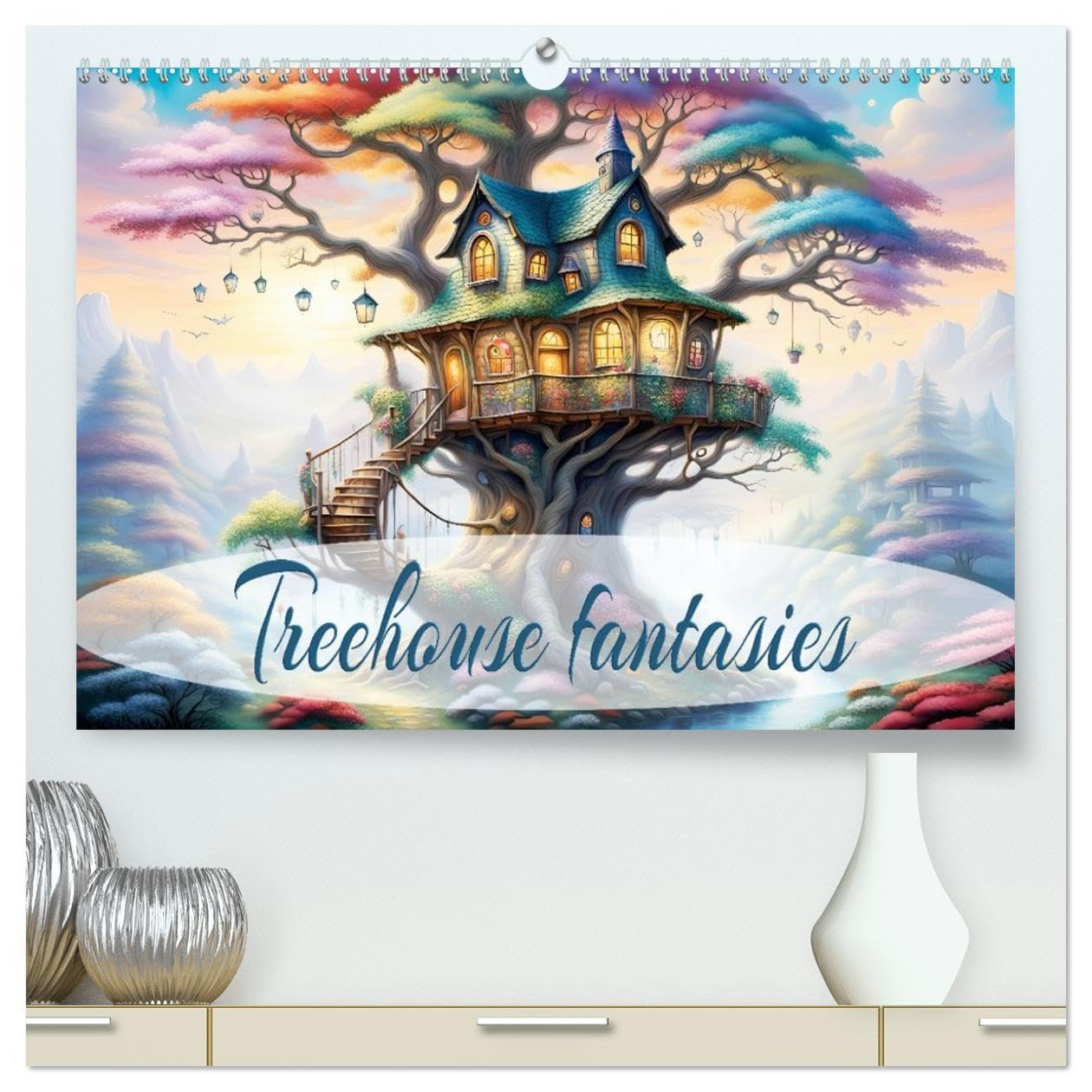 Treehouse fantasies (High Quality Premium Wall Calendar 2026 DIN A2 landscape),CALVENDO 12 Month Wall Calendar: Living nature as tree houses. Film, Art & Culture