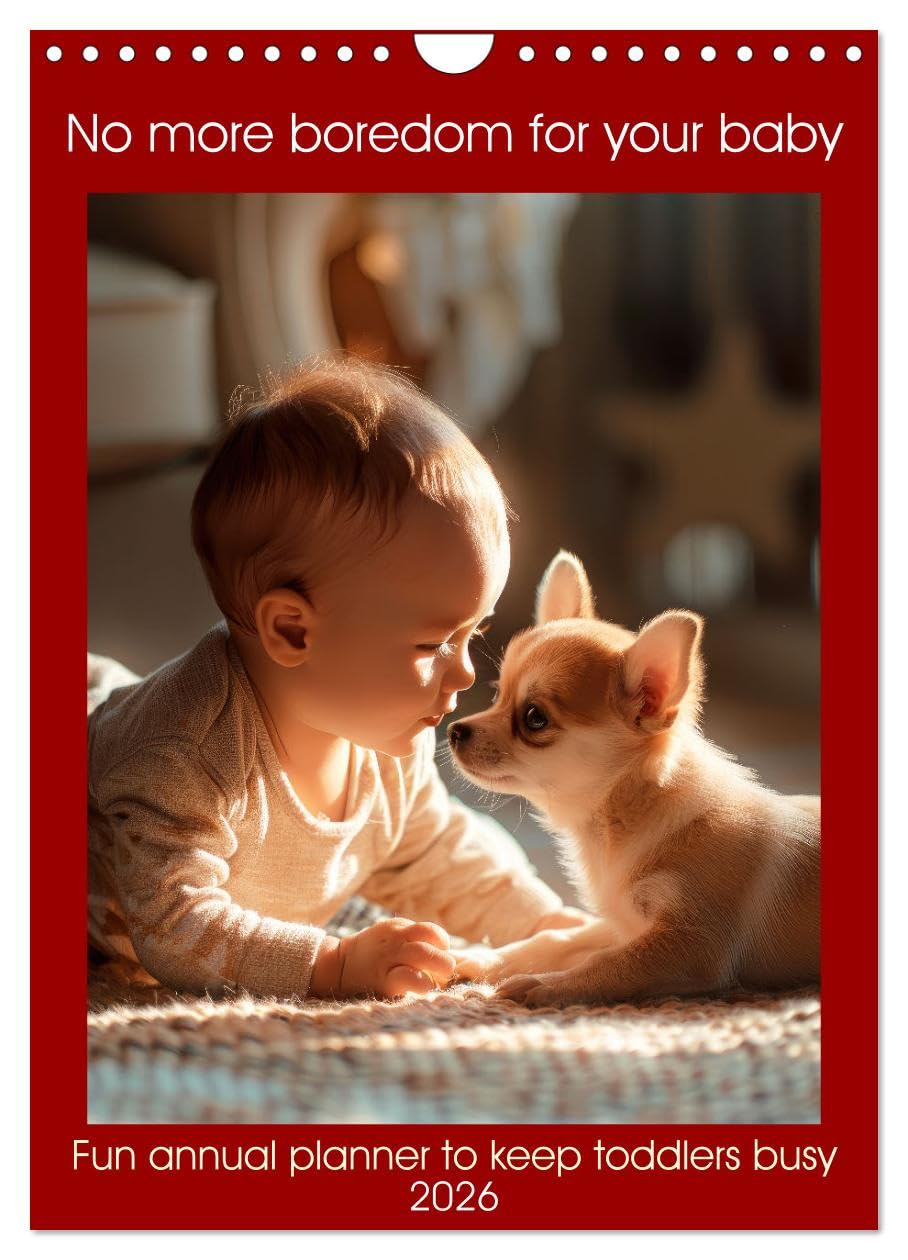 No more boredom for your baby (Wall Calendar 2026 DIN A4 portrait), CALVENDO 12 Month Wall Calendar: Fun annual planner to keep toddlers busy Psychology