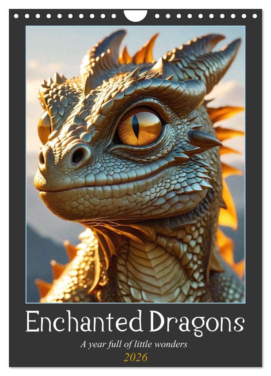 Enchanted Dragons: A year full of little wonders (Wall Calendar 2026 DIN A4 portrait), CALVENDO 12 Month Wall Calendar: Immerse yourself in the ... brought to life by the latest AI technology. Natural Sciences