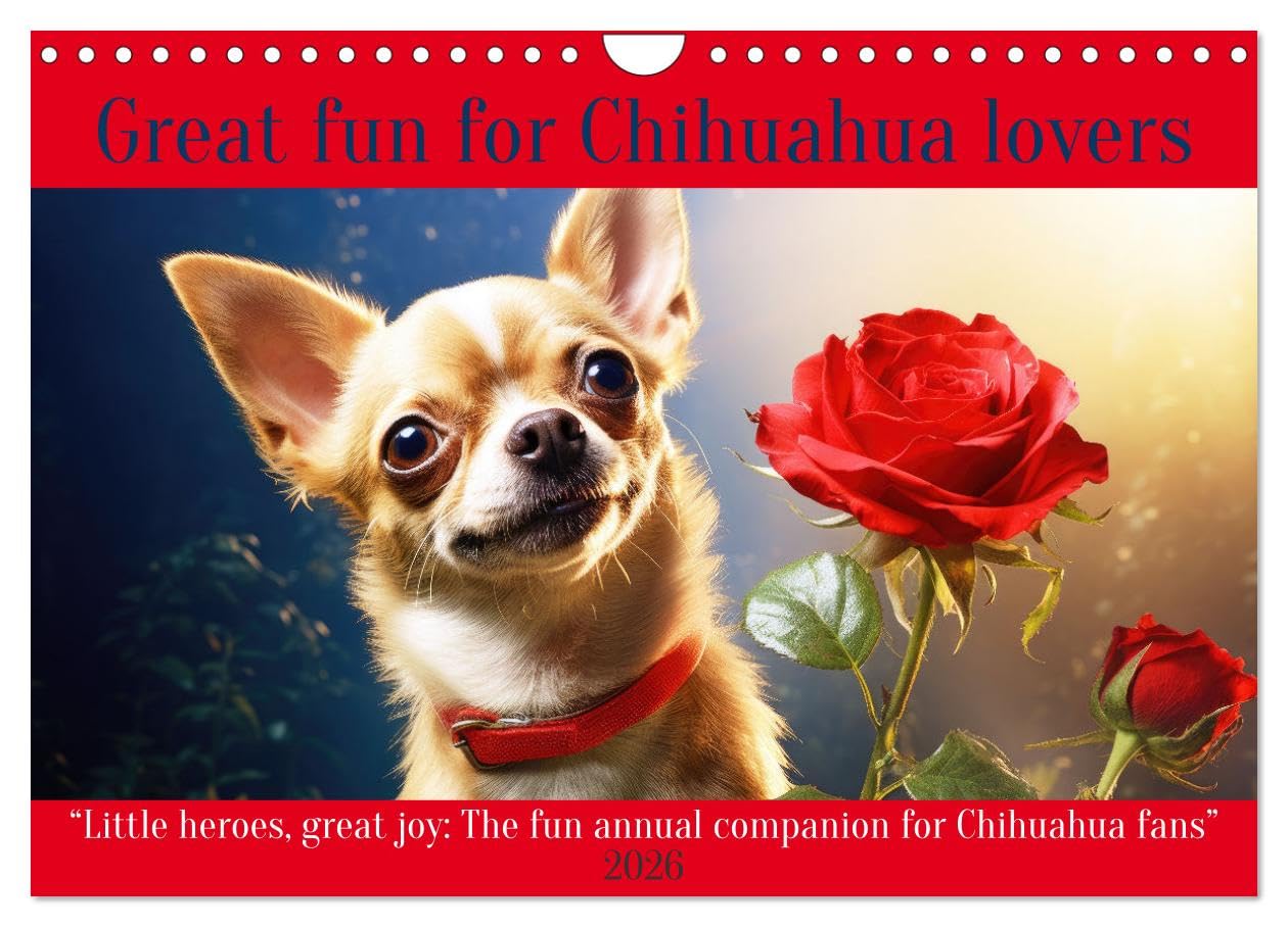Great fun for Chihuahua lovers (Wall Calendar 2026 DIN A4 landscape), CALVENDO 12 Month Wall Calendar: The fun annual companion for Chihuahua fans Leisure, Home & Garden