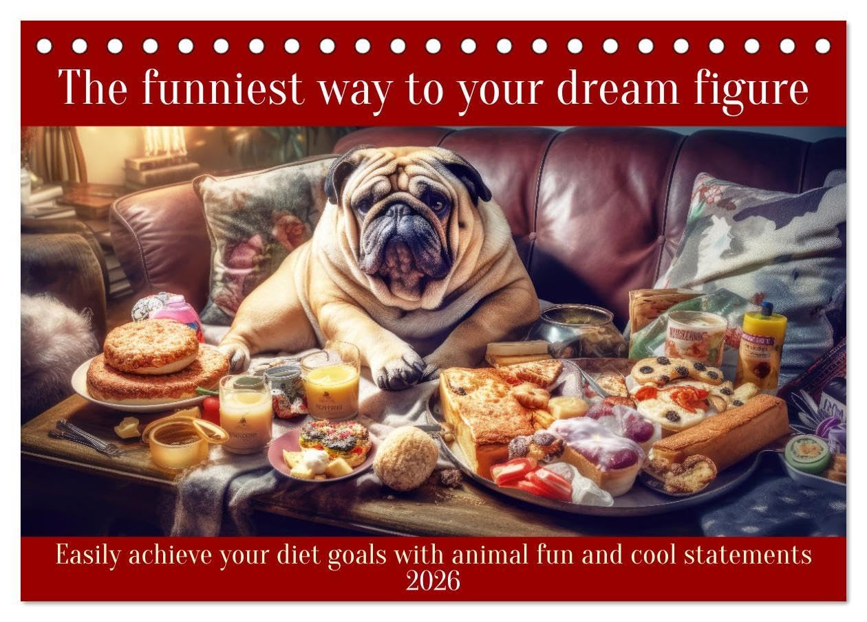 The funniest way to your dream figure (Desk Calendar 2026 DIN A5 landscape), CALVENDO 12 Month DeskCalendar: Easily achieve your diet goals with animal fun and cool statements Social Sciences