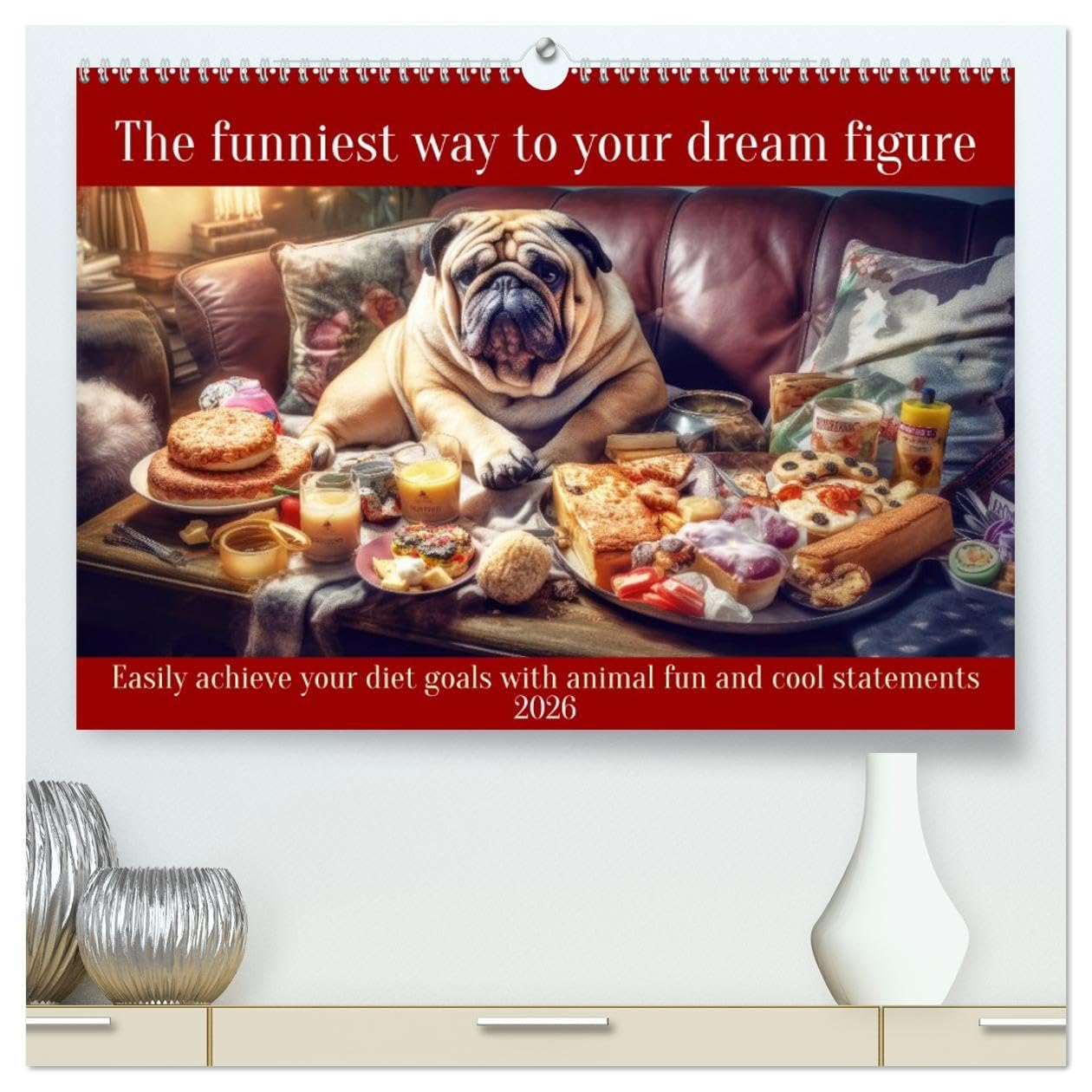 The funniest way to your dream figure (High Quality Premium Wall Calendar 2026 DIN A2 landscape),CALVENDO 12 Month Wall Calendar: Easily achieve your diet goals with animal fun and cool statements Social Sciences