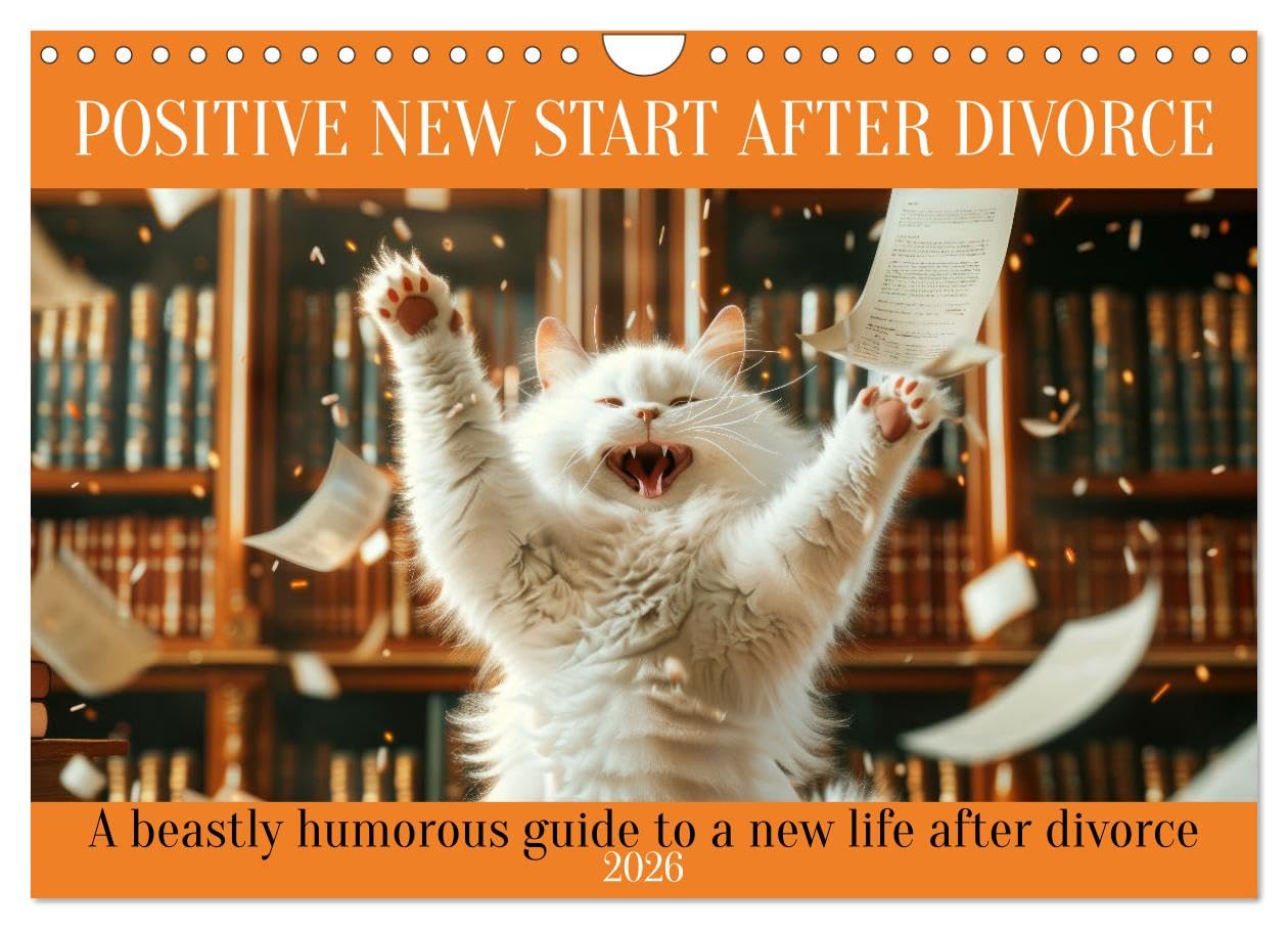 Positive new start after divorce (Wall Calendar 2026 DIN A4 landscape), CALVENDO 12 Month Wall Calendar: A beastly humorous guide to a new life after divorce Social Sciences