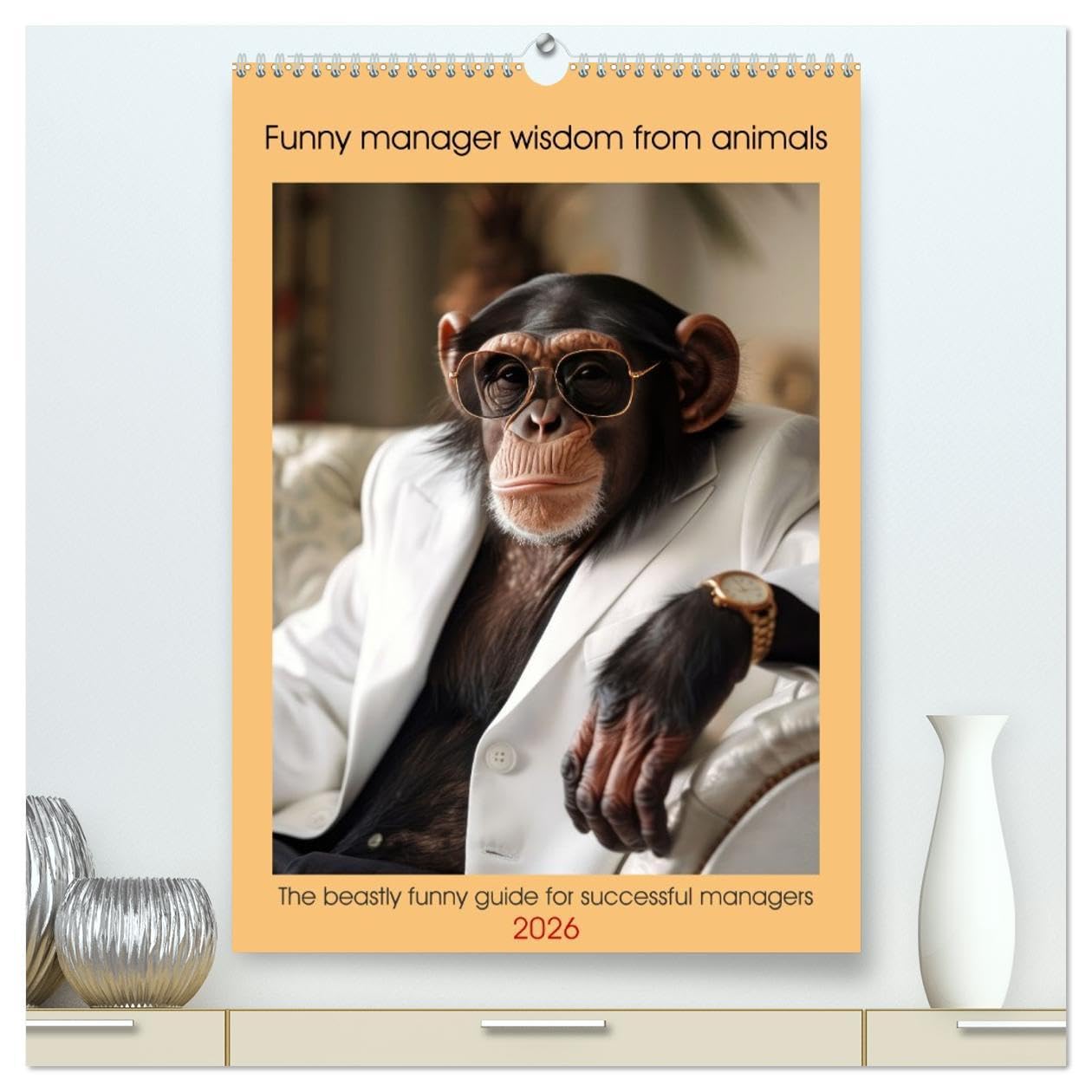 Funny manager wisdom from animals (High Quality Premium Wall Calendar 2026 DIN A2 portrait),CALVENDO 12 Month Wall Calendar: The beastly funny guide for successful managers Psychology
