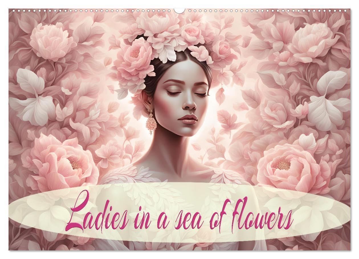 Ladies in a sea of flowers (Wall Calendar 2026 DIN A2 landscape), CALVENDO 12 Month Wall Calendar: A year with ladies in a sea of blossom. Social Sciences