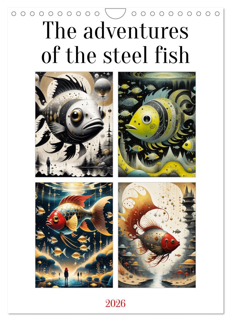 The adventures of the steel fish (Wall Calendar 2026 DIN A4 portrait), CALVENDO 12 Month Wall Calendar: In the mysterious depths of the ocean, astonishing and fascinating creatures inhabit the waters. Business & Technology