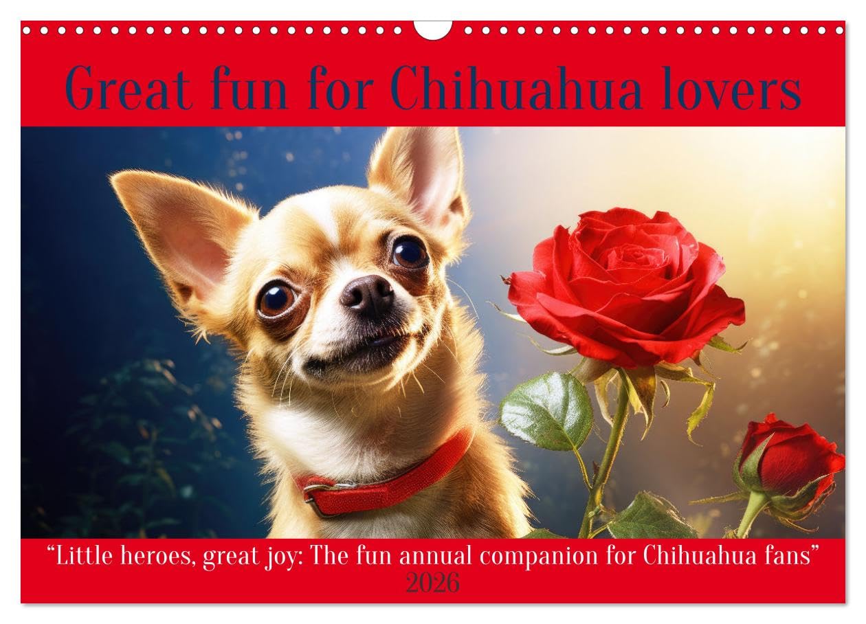 Great fun for Chihuahua lovers (Wall Calendar 2026 DIN A3 landscape), CALVENDO 12 Month Wall Calendar: The fun annual companion for Chihuahua fans Leisure, Home & Garden