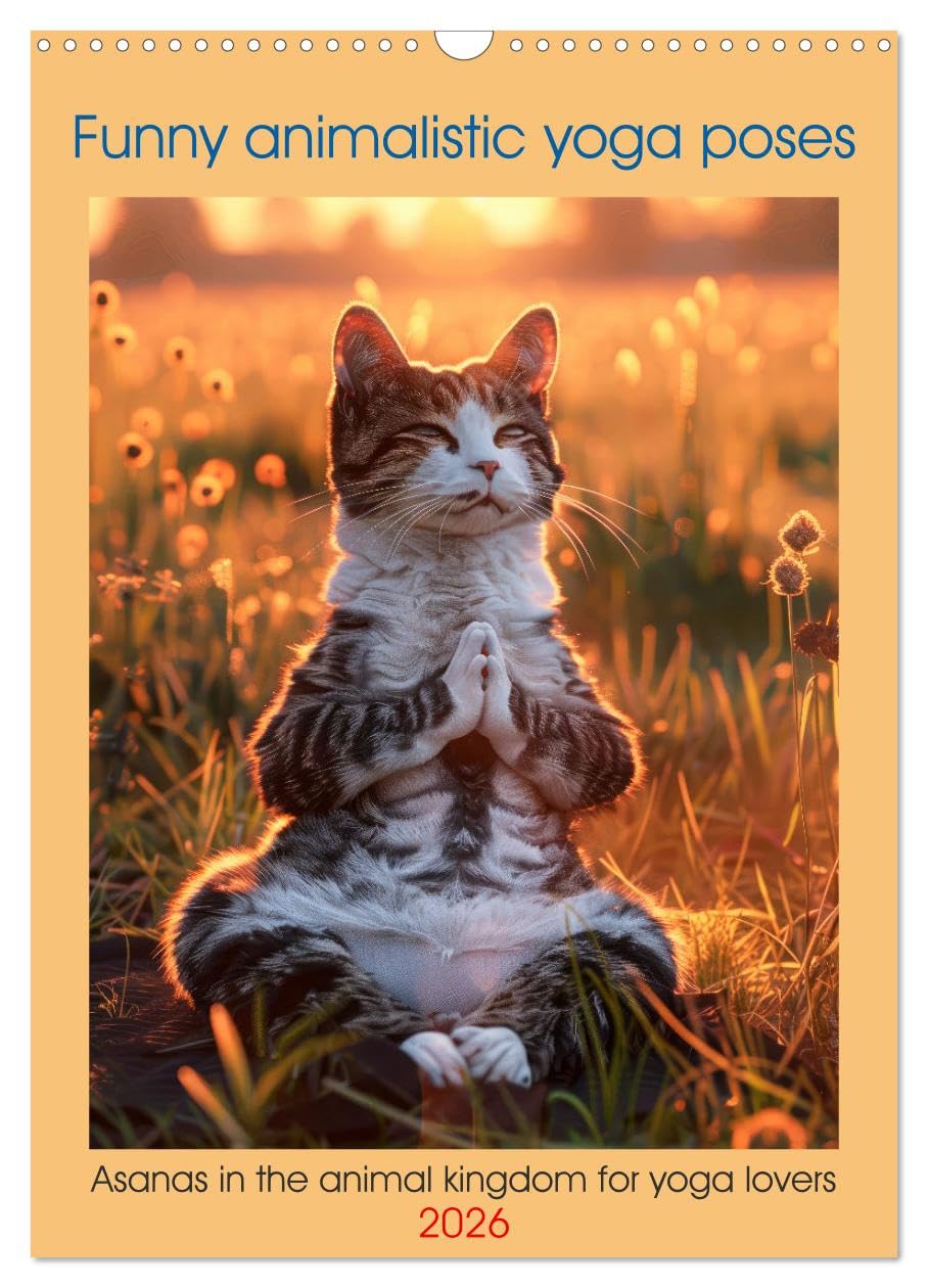 Funny animalistic yoga poses (Wall Calendar 2026 DIN A3 portrait), CALVENDO 12 Month Wall Calendar: Asanas in the animal kingdom for yoga lovers Leisure, Home & Garden