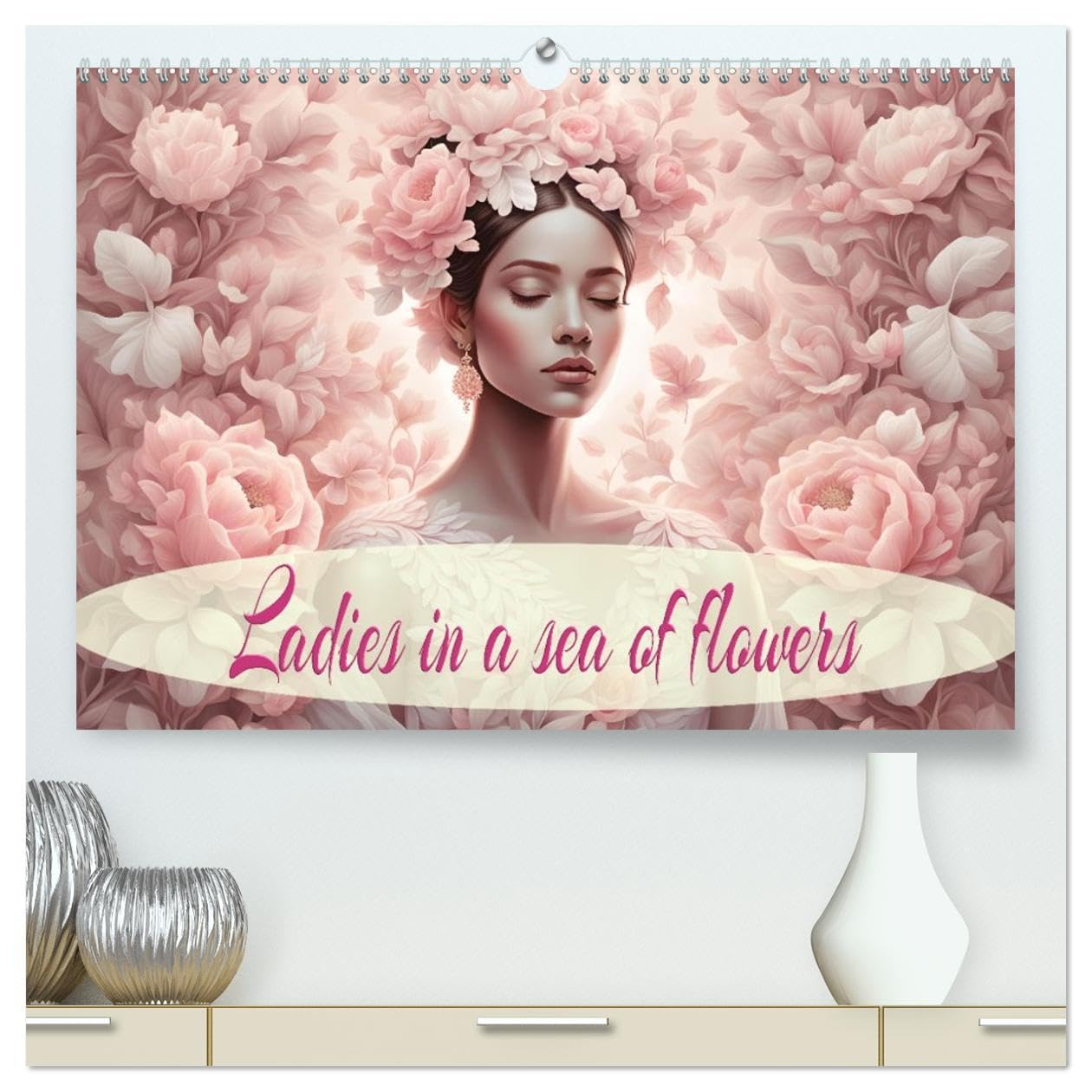 Ladies in a sea of flowers (High Quality Premium Wall Calendar 2026 DIN A2 landscape),CALVENDO 12 Month Wall Calendar: A year with ladies in a sea of blossom. Social Sciences