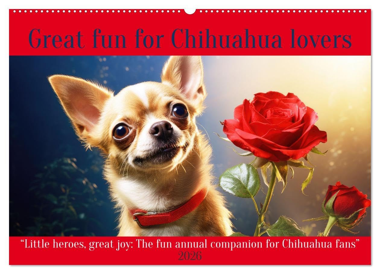 Great fun for Chihuahua lovers (Wall Calendar 2026 DIN A2 landscape), CALVENDO 12 Month Wall Calendar: The fun annual companion for Chihuahua fans Leisure, Home & Garden