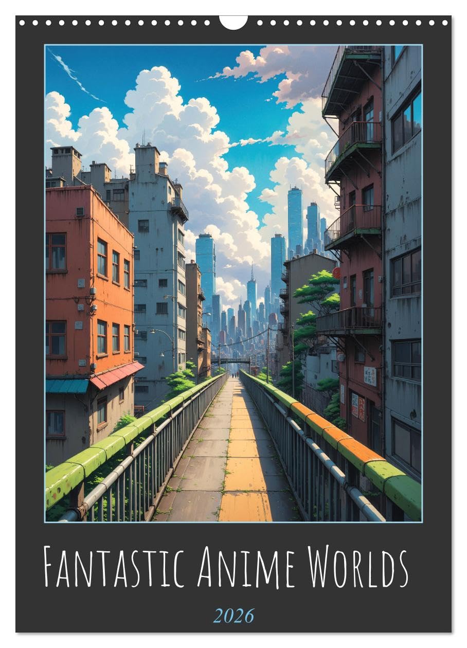 Fantastic Anime Worlds (Wall Calendar 2026 DIN A3 portrait), CALVENDO 12 Month Wall Calendar: A journey through fantastic anime worlds. Manga