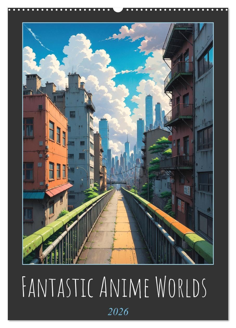 Fantastic Anime Worlds (Wall Calendar 2026 DIN A2 portrait), CALVENDO 12 Month Wall Calendar: A journey through fantastic anime worlds. Manga