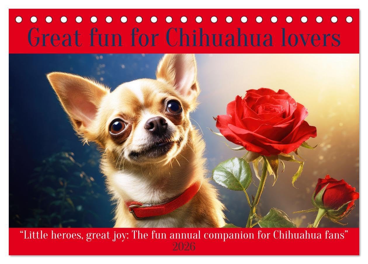 Great fun for Chihuahua lovers (Desk Calendar 2026 DIN A5 landscape), CALVENDO 12 Month DeskCalendar: The fun annual companion for Chihuahua fans Leisure, Home & Garden
