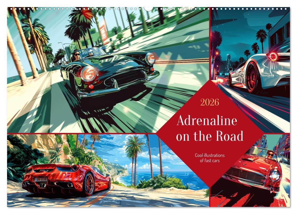 Adrenaline on the Road (Wall Calendar 2026 DIN A2 landscape), CALVENDO 12 Month Wall Calendar: Let yourself be enchanted by the magic of speed Leisure & Fun