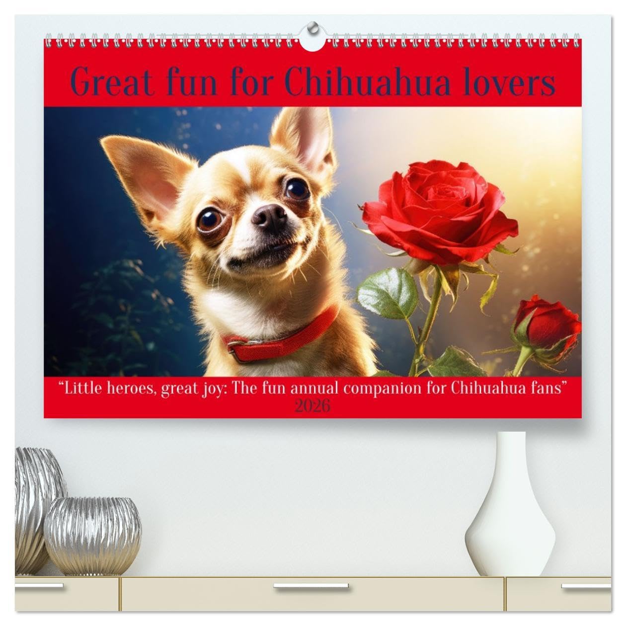 Great fun for Chihuahua lovers (High Quality Premium Wall Calendar 2026 DIN A2 landscape),CALVENDO 12 Month Wall Calendar: The fun annual companion for Chihuahua fans Leisure, Home & Garden