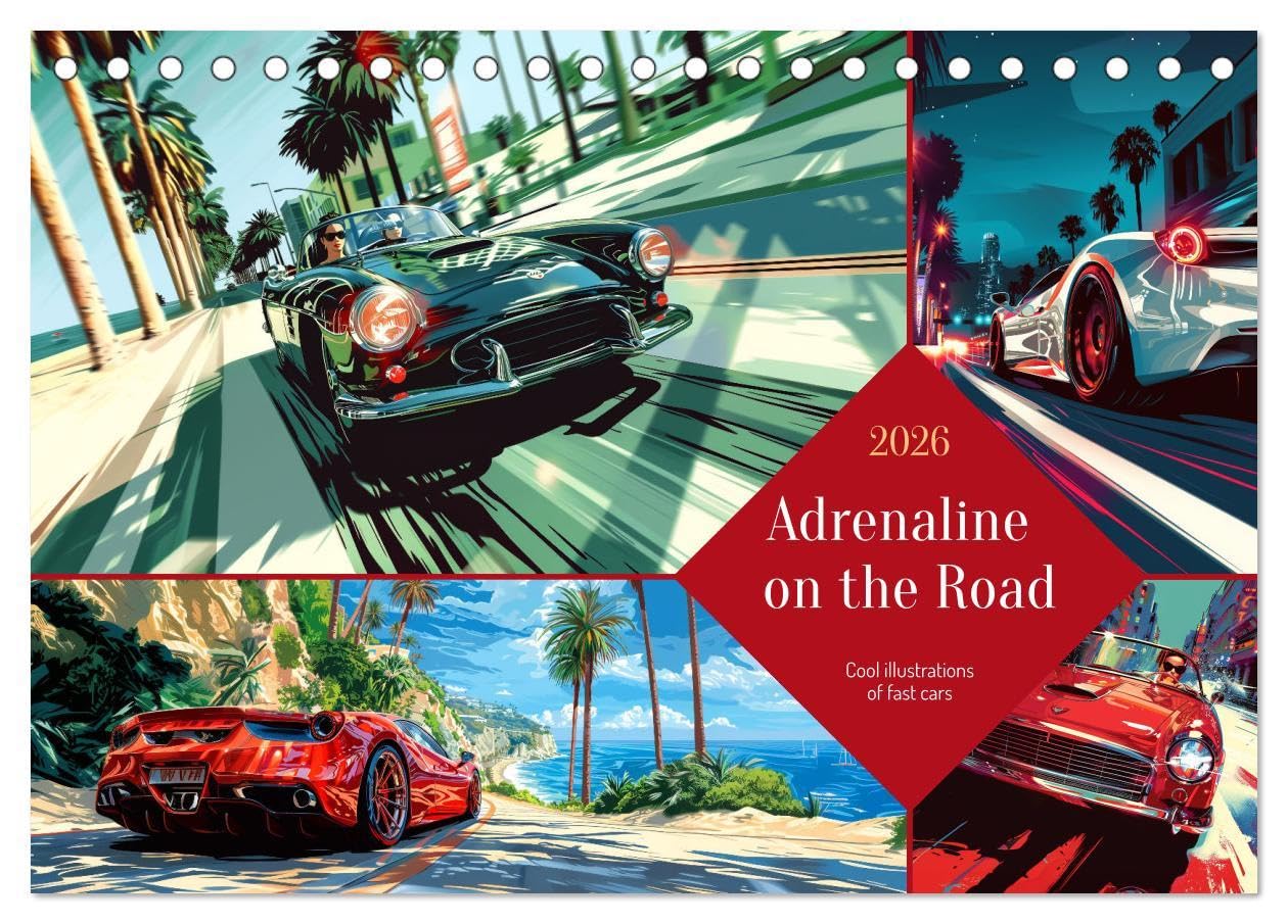 Adrenaline on the Road (Desk Calendar 2026 DIN A5 landscape), CALVENDO 12 Month DeskCalendar: Let yourself be enchanted by the magic of speed Leisure & Fun
