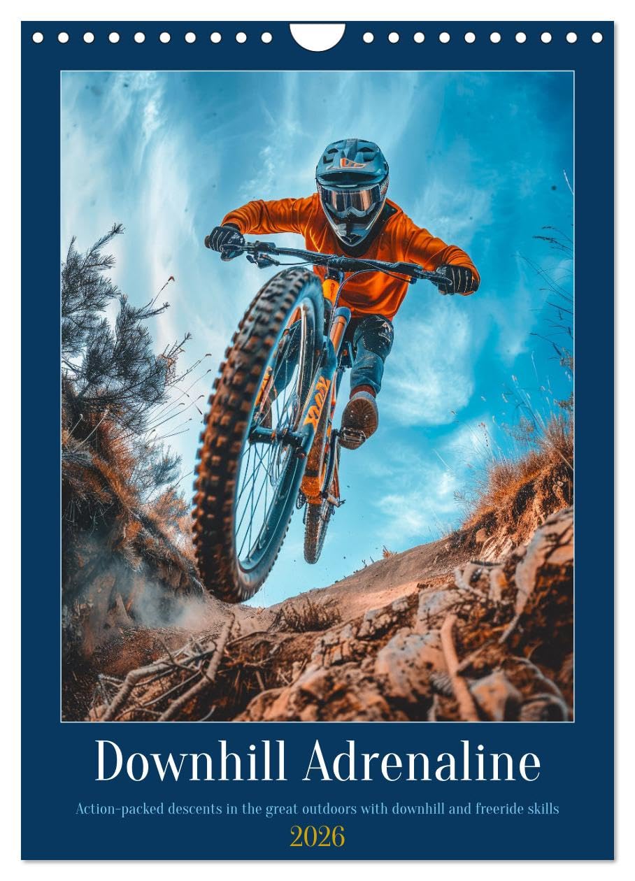 Downhill Adrenaline (Wall Calendar 2026 DIN A4 portrait), CALVENDO 12 Month Wall Calendar: Experience the thrill of downhill biking every month Film, Art & Culture