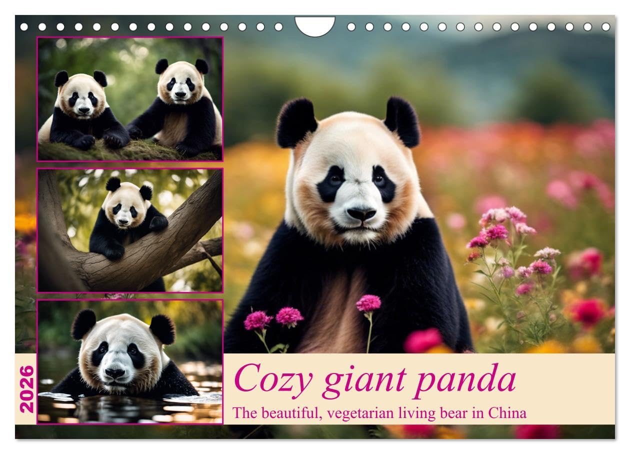 Cozy giant panda (Wall Calendar 2026 DIN A4 landscape), CALVENDO 12 Month Wall Calendar: The beautiful, vegetarian living bear in China Natural Sciences