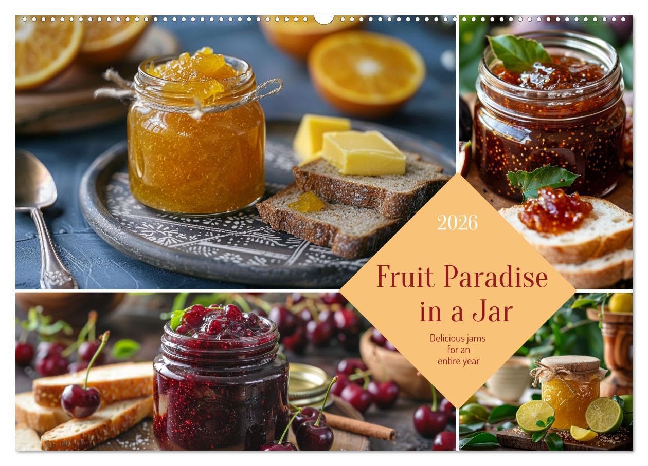 Fruit Paradise in a Jar (Wall Calendar 2026 DIN A2 landscape), CALVENDO 12 Month Wall Calendar: Delicious, sweet and from our own garden - jams and marmalades Social Sciences