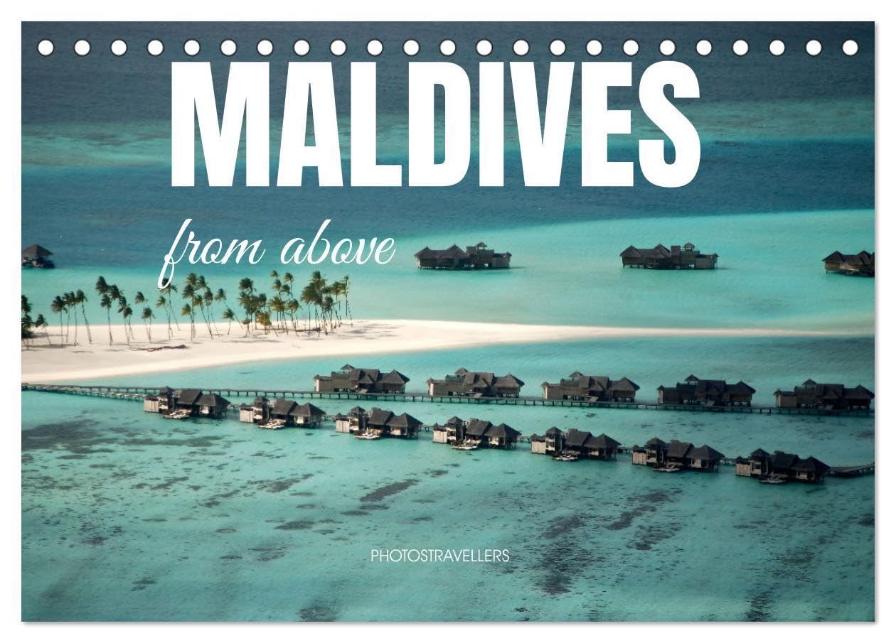 Maldives from above (Desk Calendar 2026 DIN A5 landscape), CALVENDO 12 Month DeskCalendar: Infinite shades of turquoise Leisure, Home & Garden