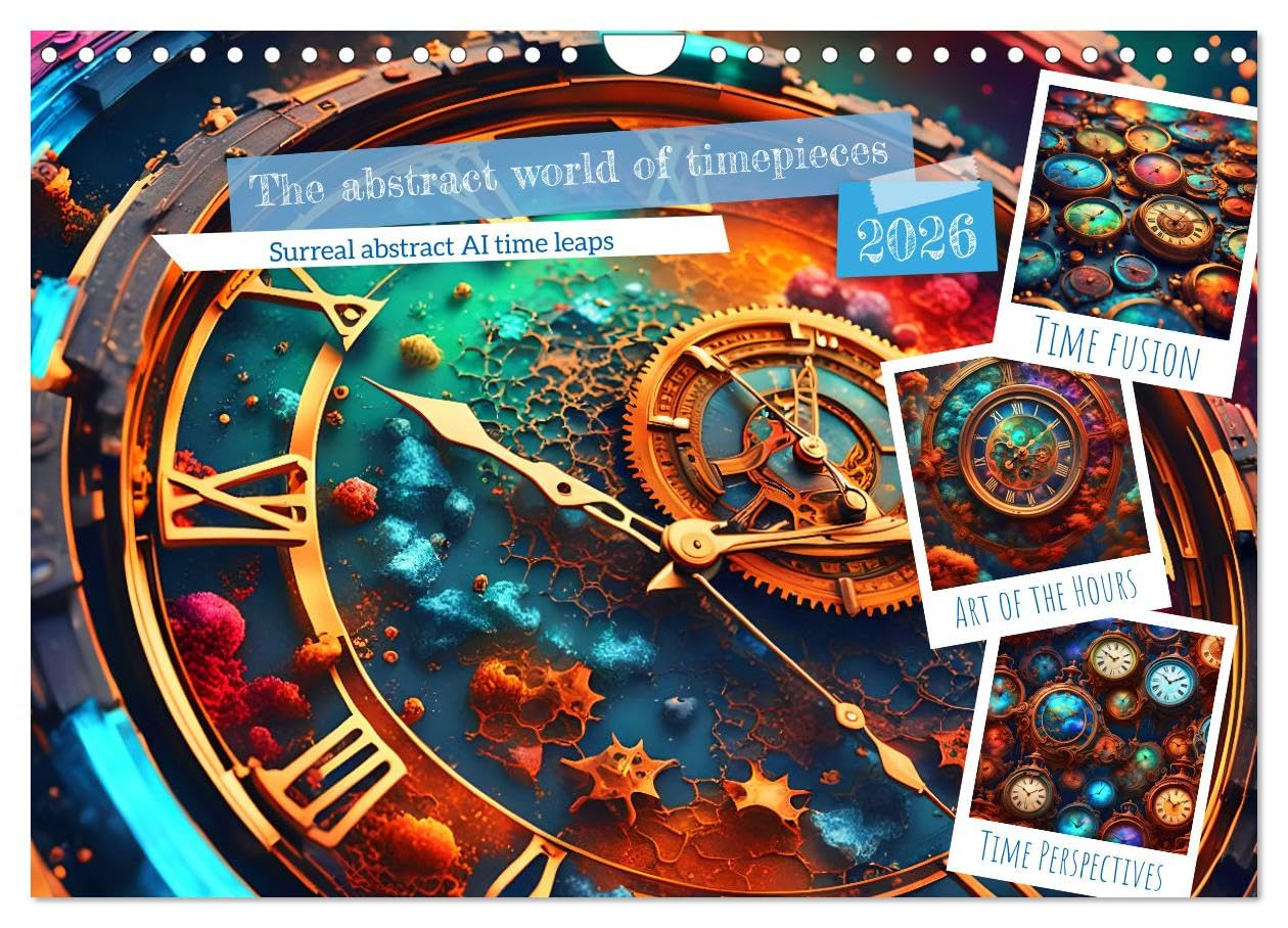 The abstract world of timepiece (Wall Calendar 2026 DIN A4 landscape), CALVENDO 12 Month Wall Calendar: Immerse yourself in the fascinating world of time Leisure, Home & Garden